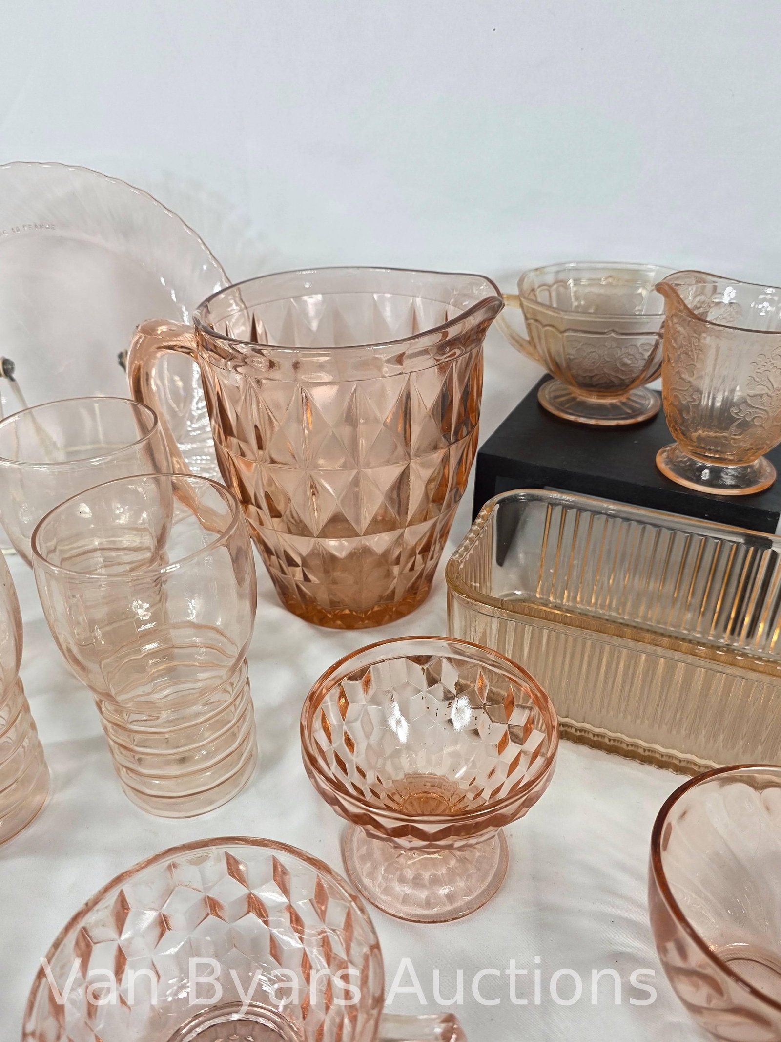 Assorted Vintage Pink Glass, 24 pieces, INV. 2028 - 6
