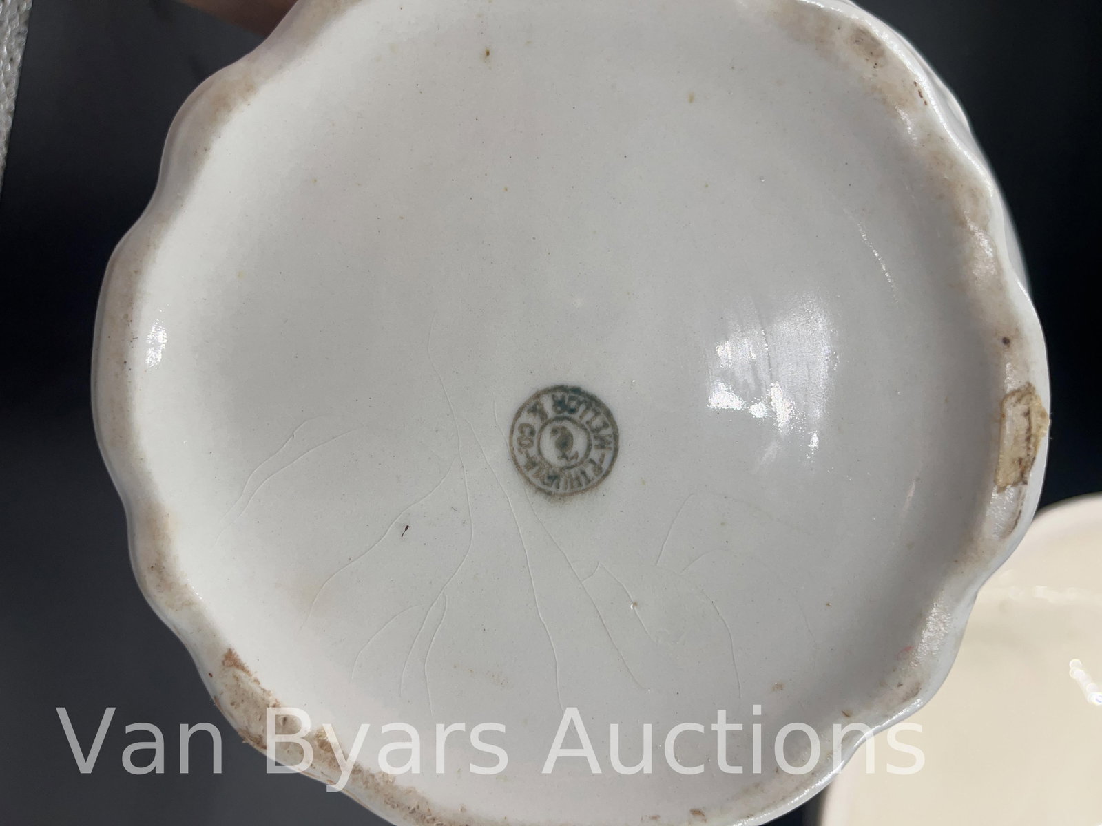 Etruria Mellor & Co. White Pitcher, and wash basin, INV. 2108 - 4