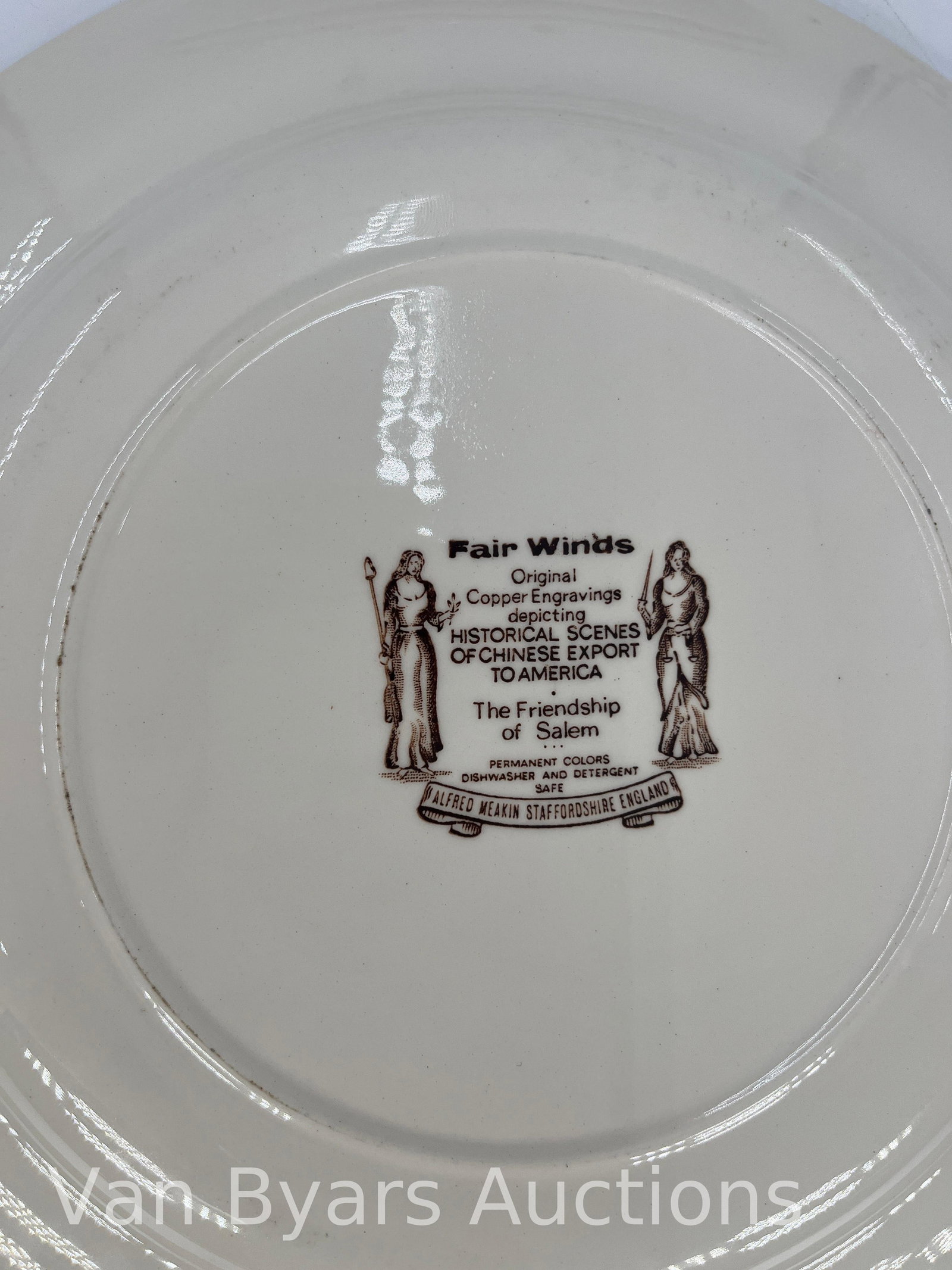 Alfred Meakin Staffordshire England Fair Winds Set of 4 Plates, INV. 2110 - 3