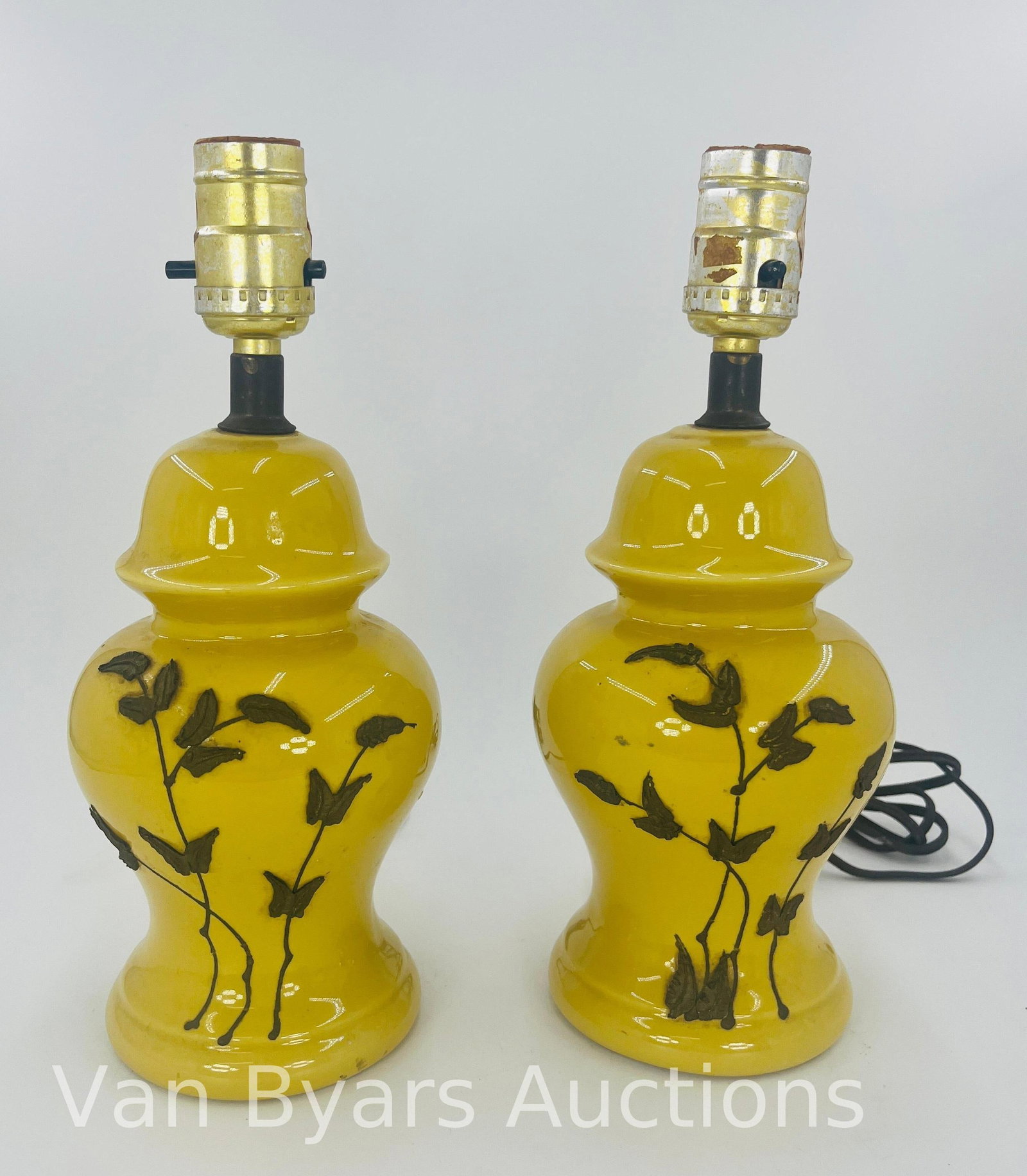 Pair of Lamps, INV. 2115: Approx. height 11 1/4".