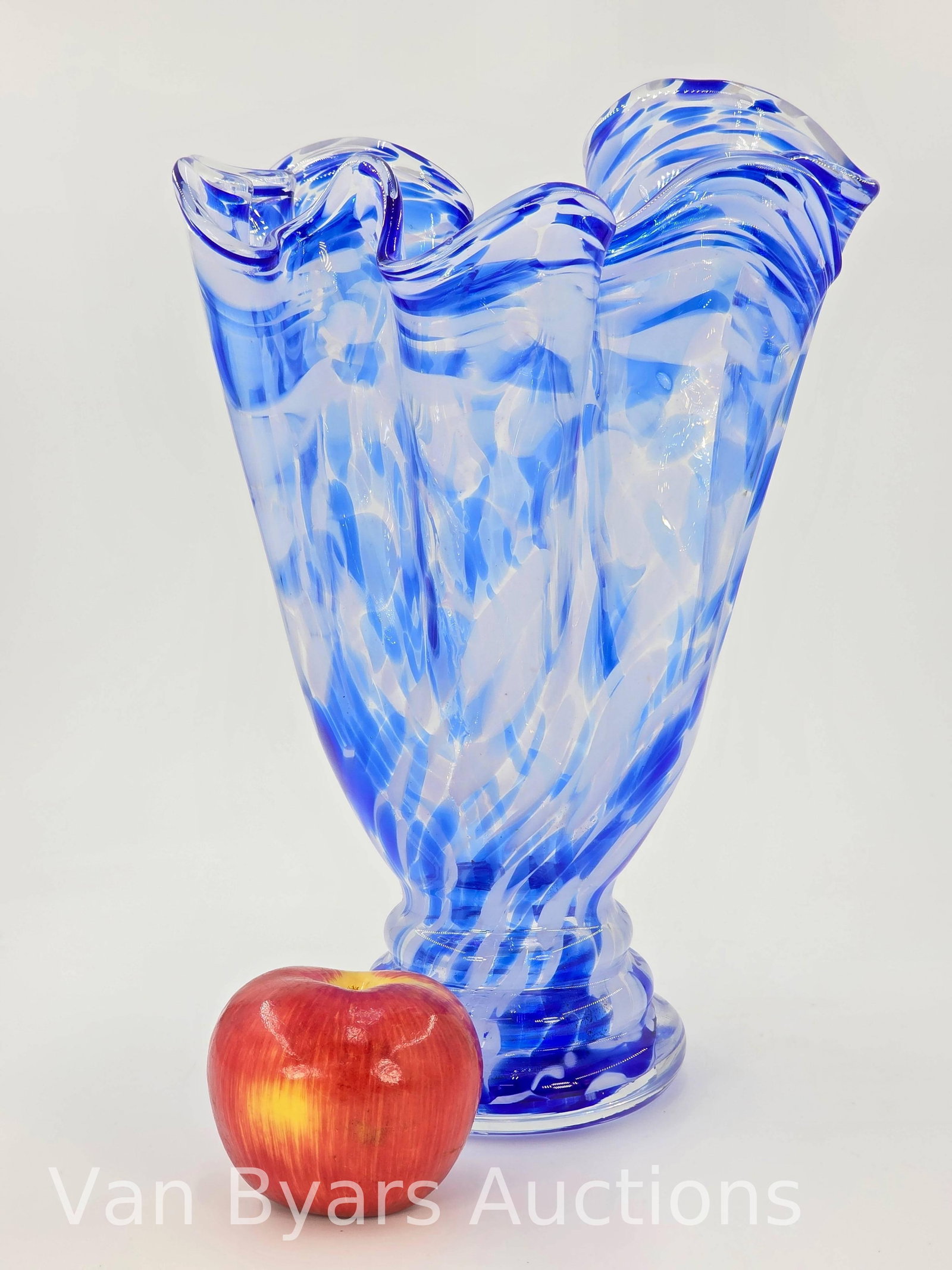 Blue Rose Polish Pottery Cobalt Blue Confetti Vase, INV. 229 - 2