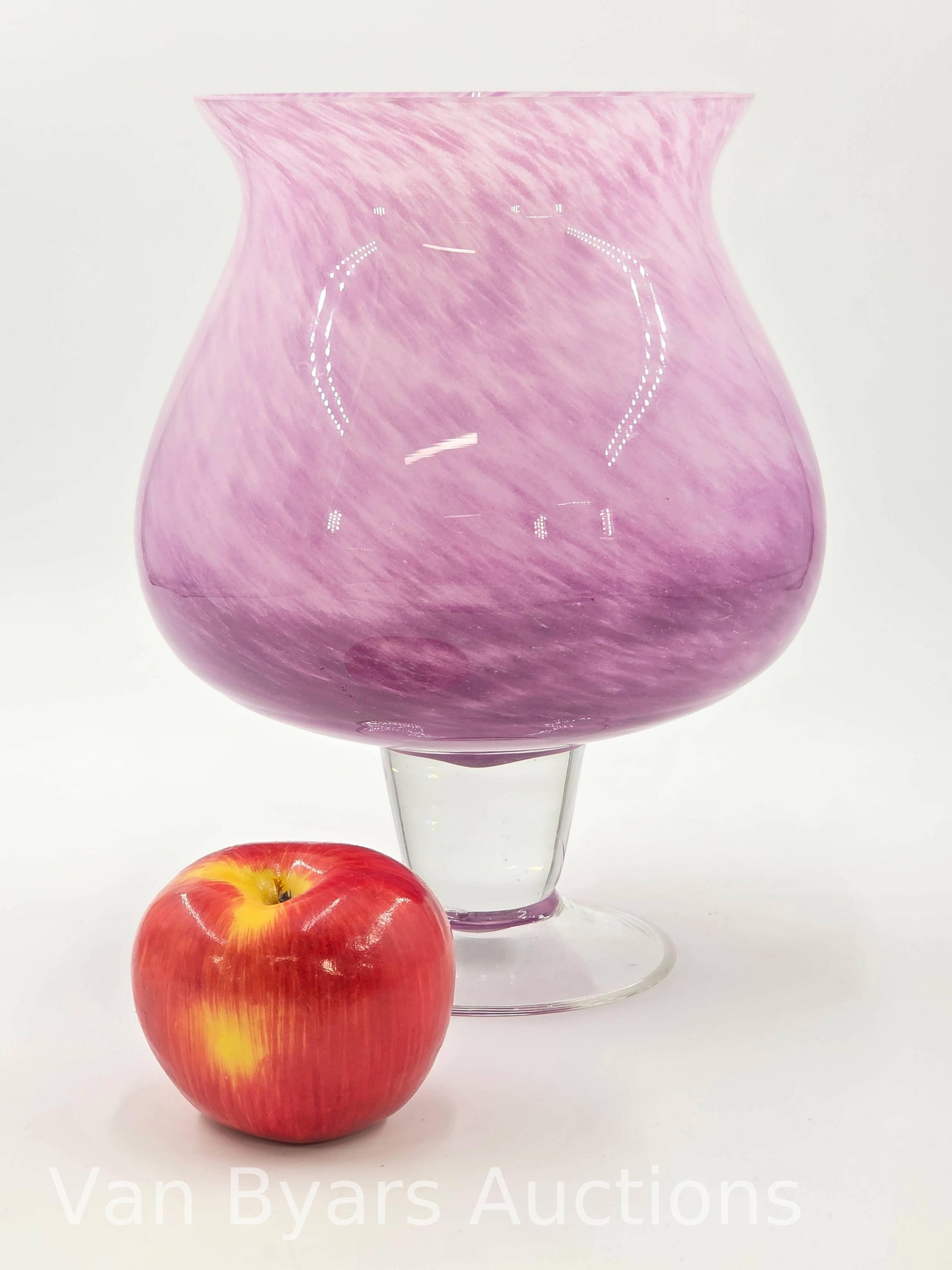Hand Blown Glass Pedestal Vase, INV. 2232 - 2