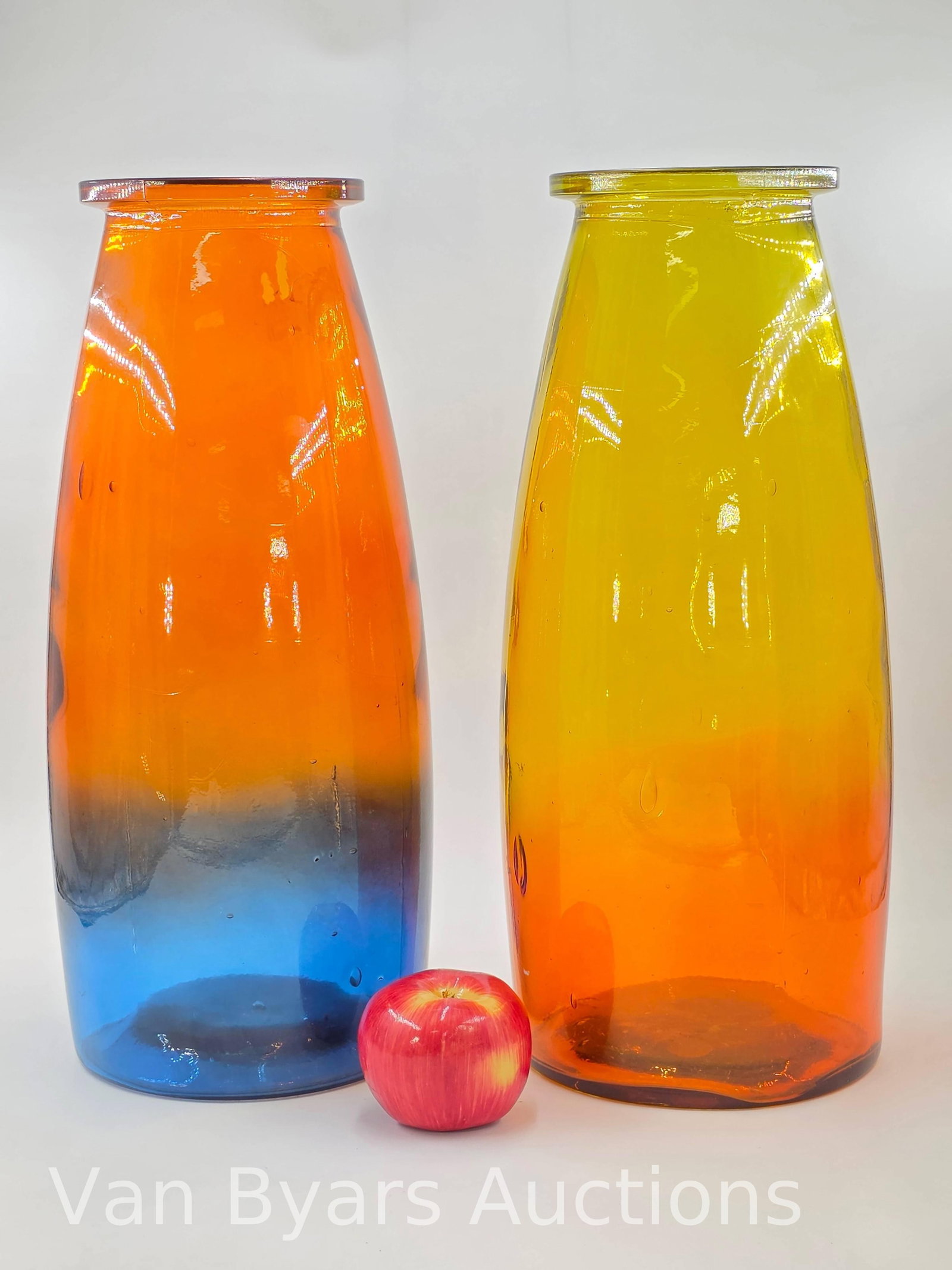 Blenko Style Floor Vases, Made in Spain, INV. 2234 - 2