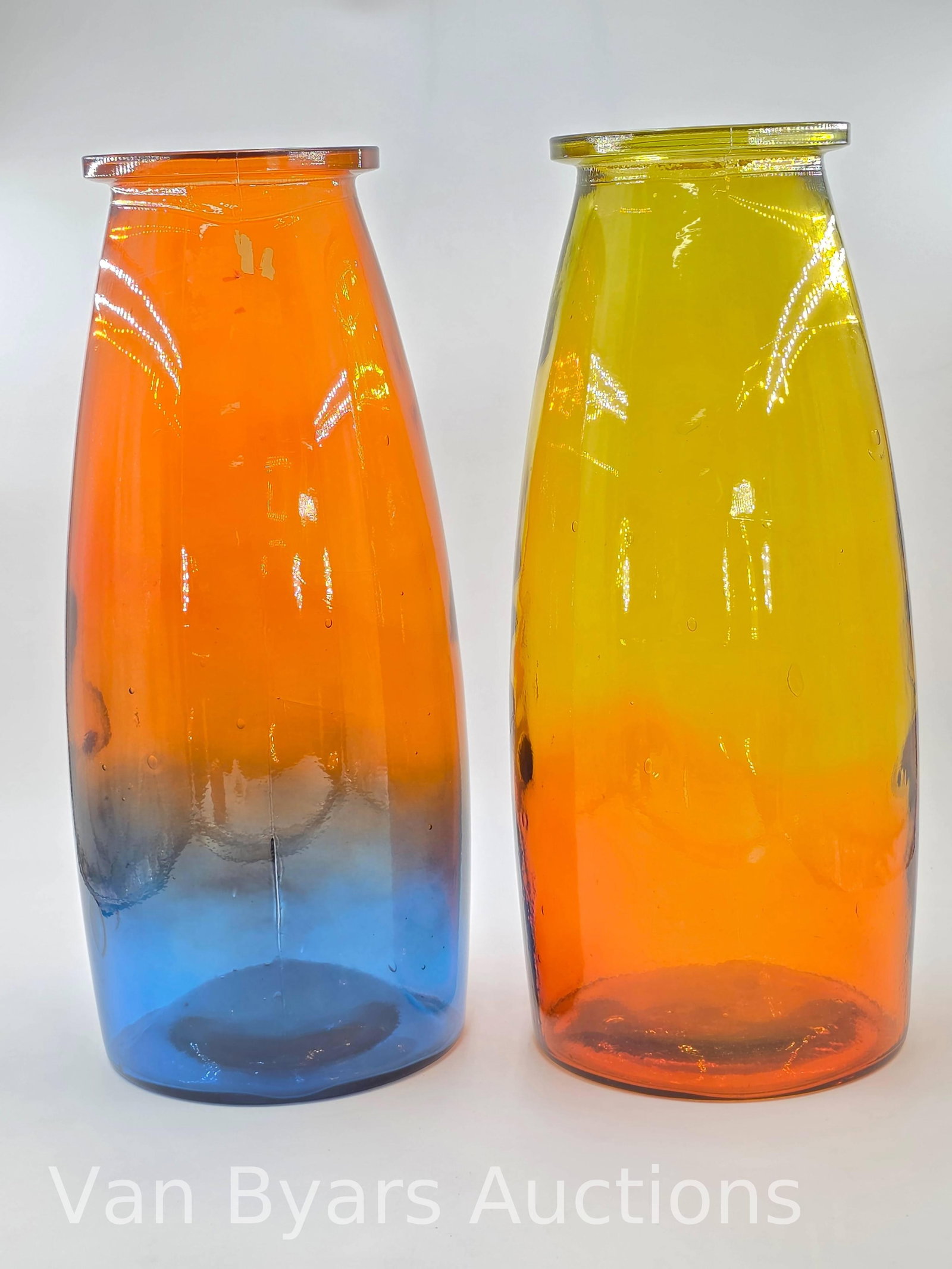 Blenko Style Floor Vases, Made in Spain, INV. 2234 - 3