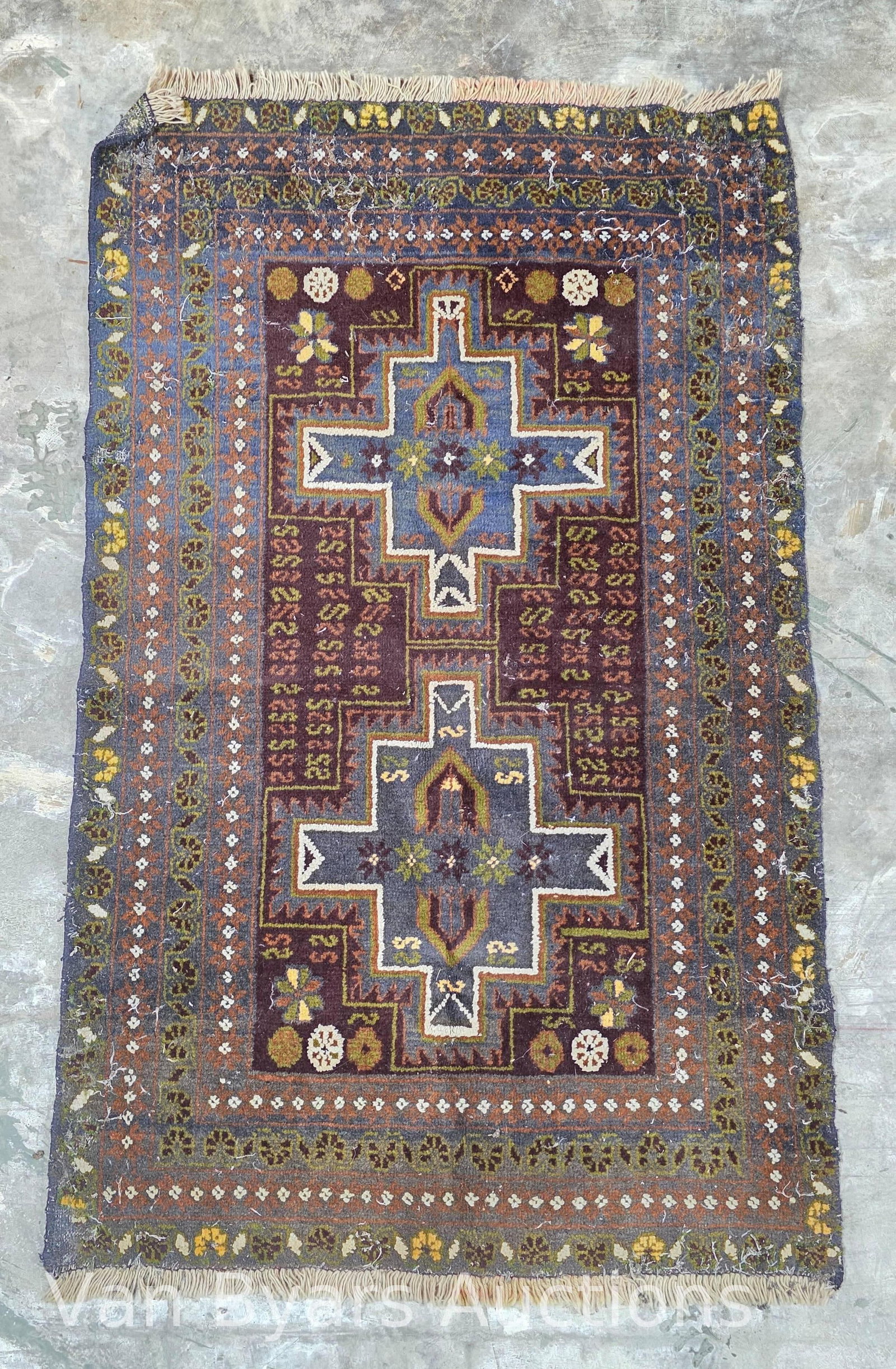 Afghan Balushi Rug, INV. 2144: Approx. 32" x 54" to tassels.