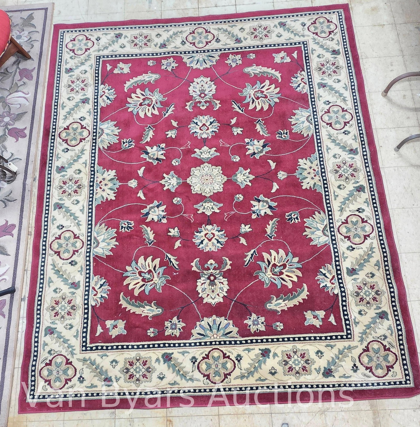 Floral Rug, INV. 2136: Approx. 9' 7" x 7' 10".