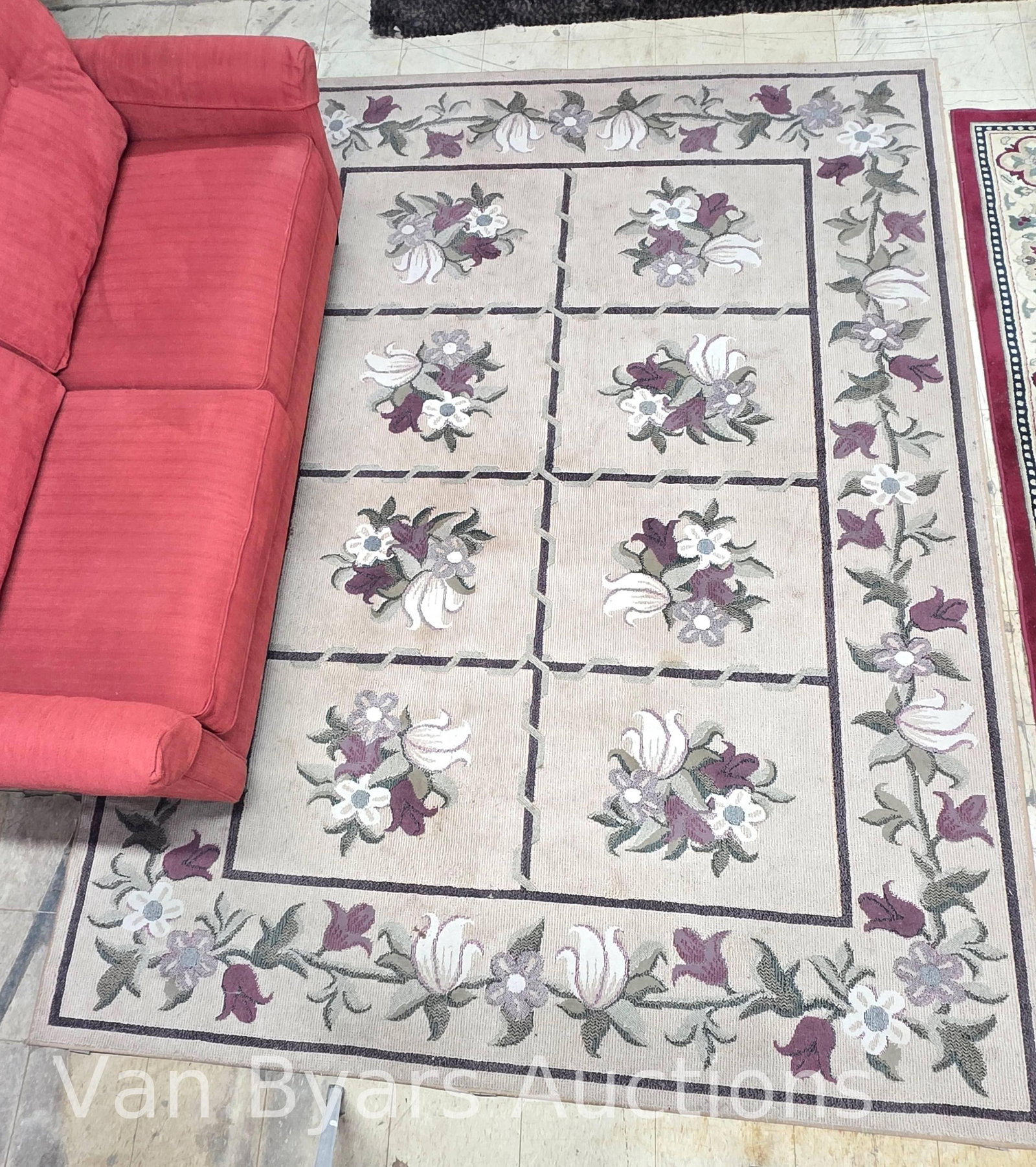 Floral Rug, INV. 2137: Approx. 10' 8" x 7' 11".