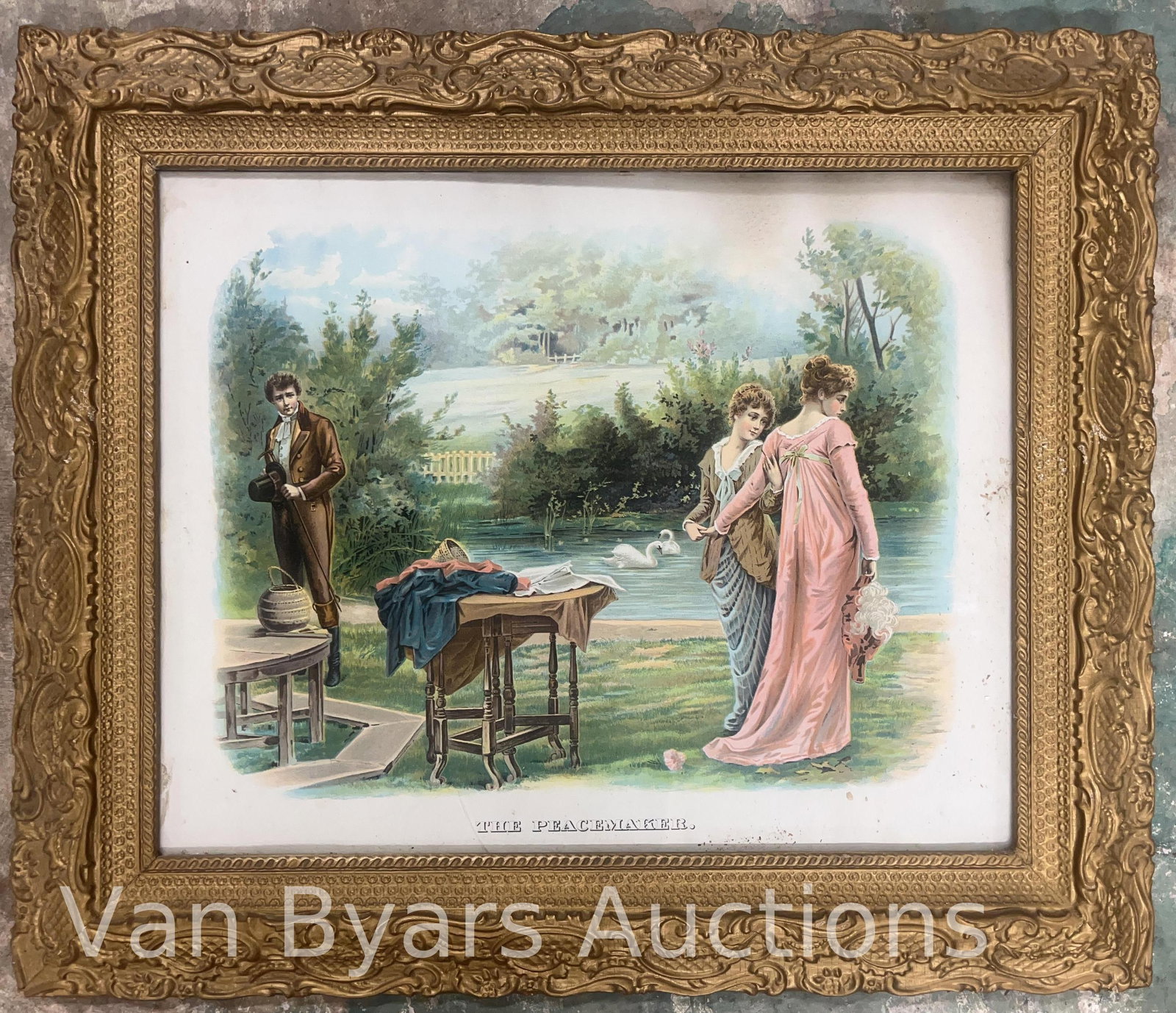 Two Courting Scenes, INV. 2176: Each approx. 22 x 26 x 0.5 inches.