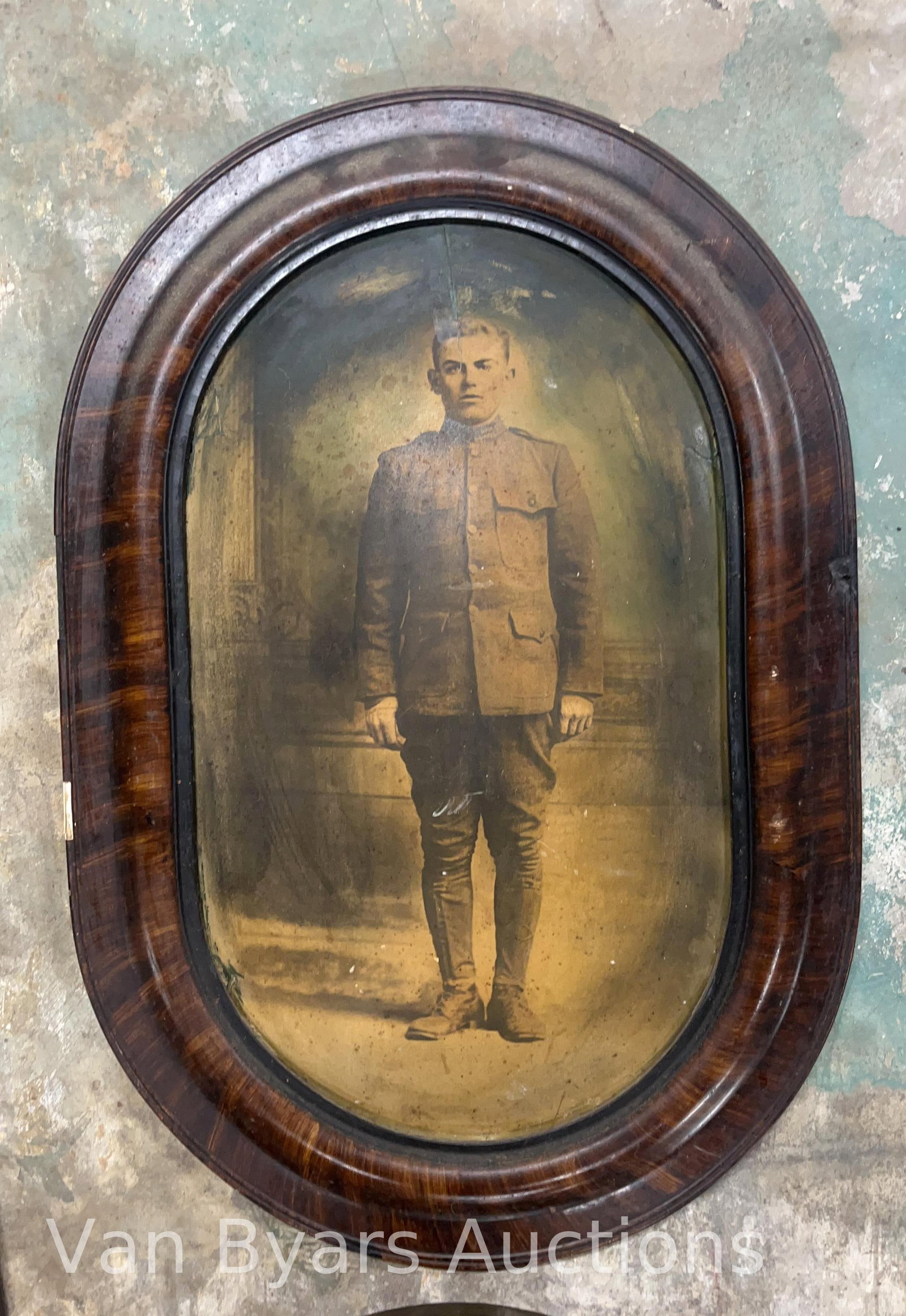 Three Antique / Vintage Framed Items, INV. 2178: Largest approx. 25 x 19 x 1 inches.