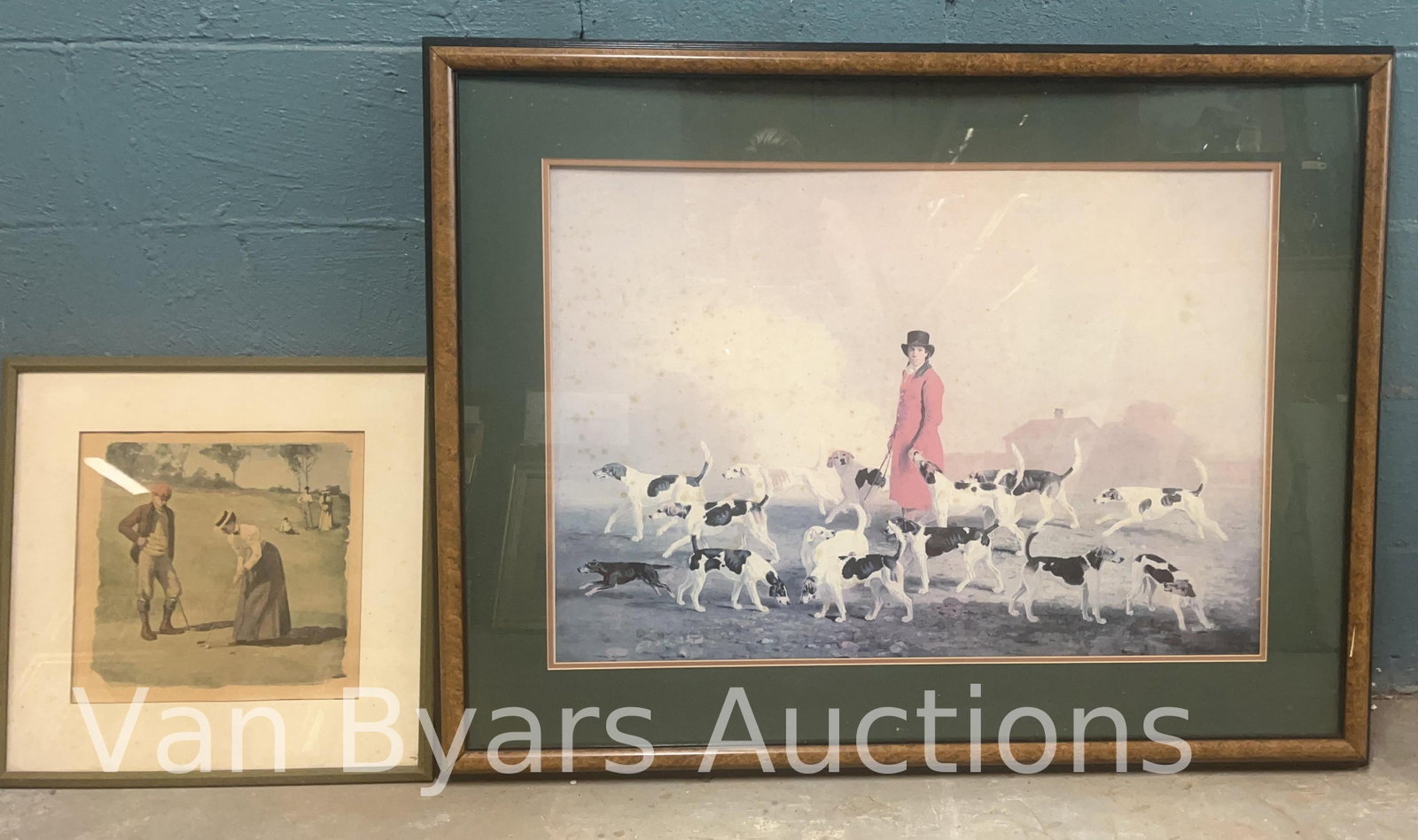 Two Framed Sporting Prints, INV. 2254: Largest approx. 33.5 x 43 x 2 inches.