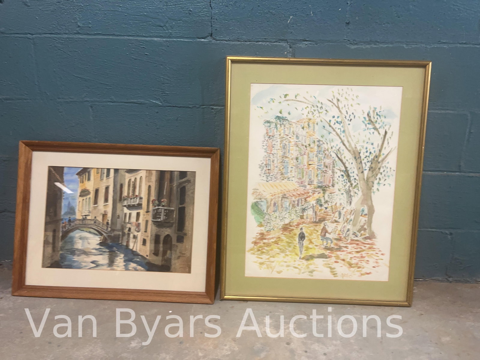 Two Signed Watercolors, INV. 2264: Approx. 35 x 25 x 1 inches.