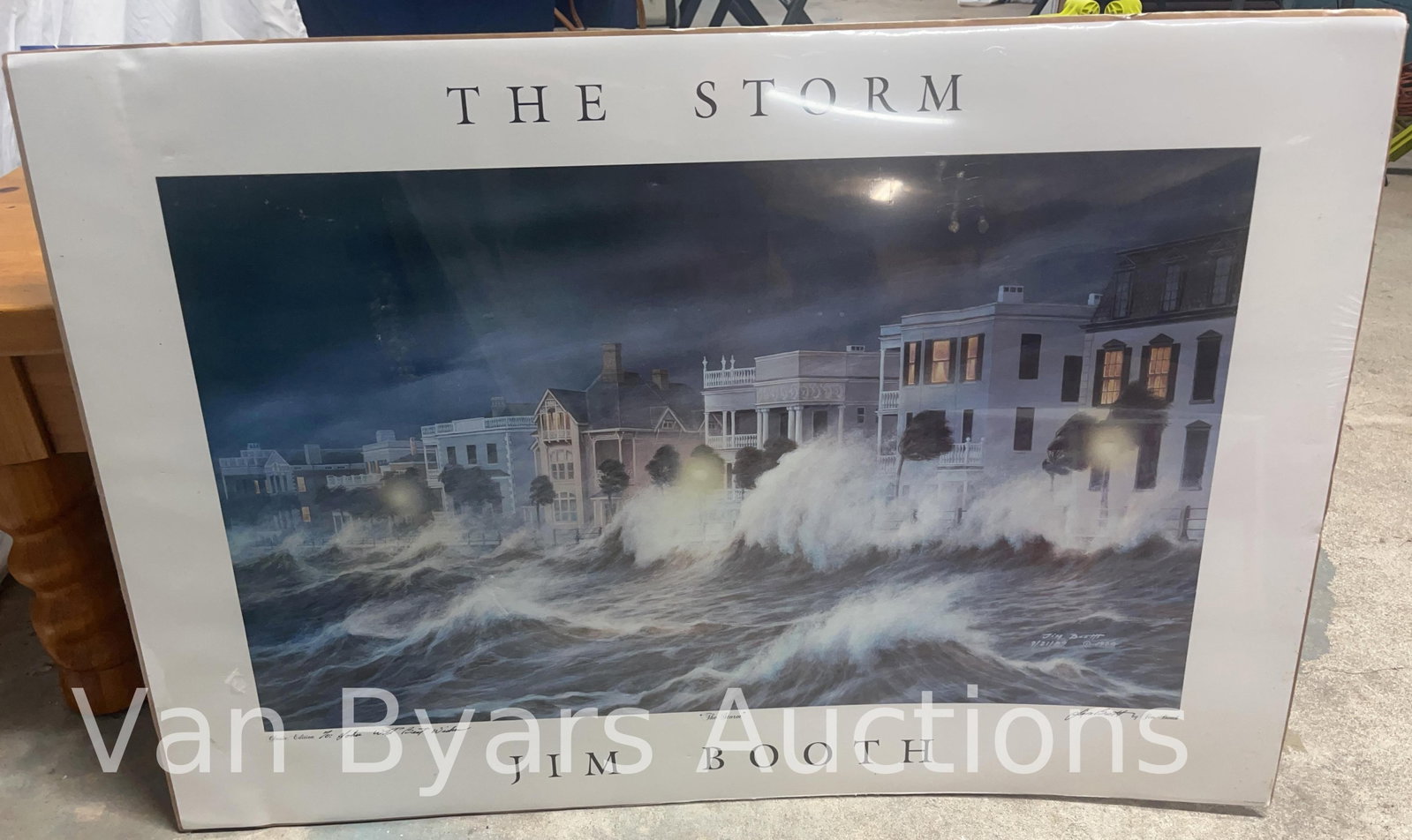 Signed Jim Booth "The Storm" Print, INV. 2309: Signed to lower right. Approx. 36 x 12.5 x 0.125 inches