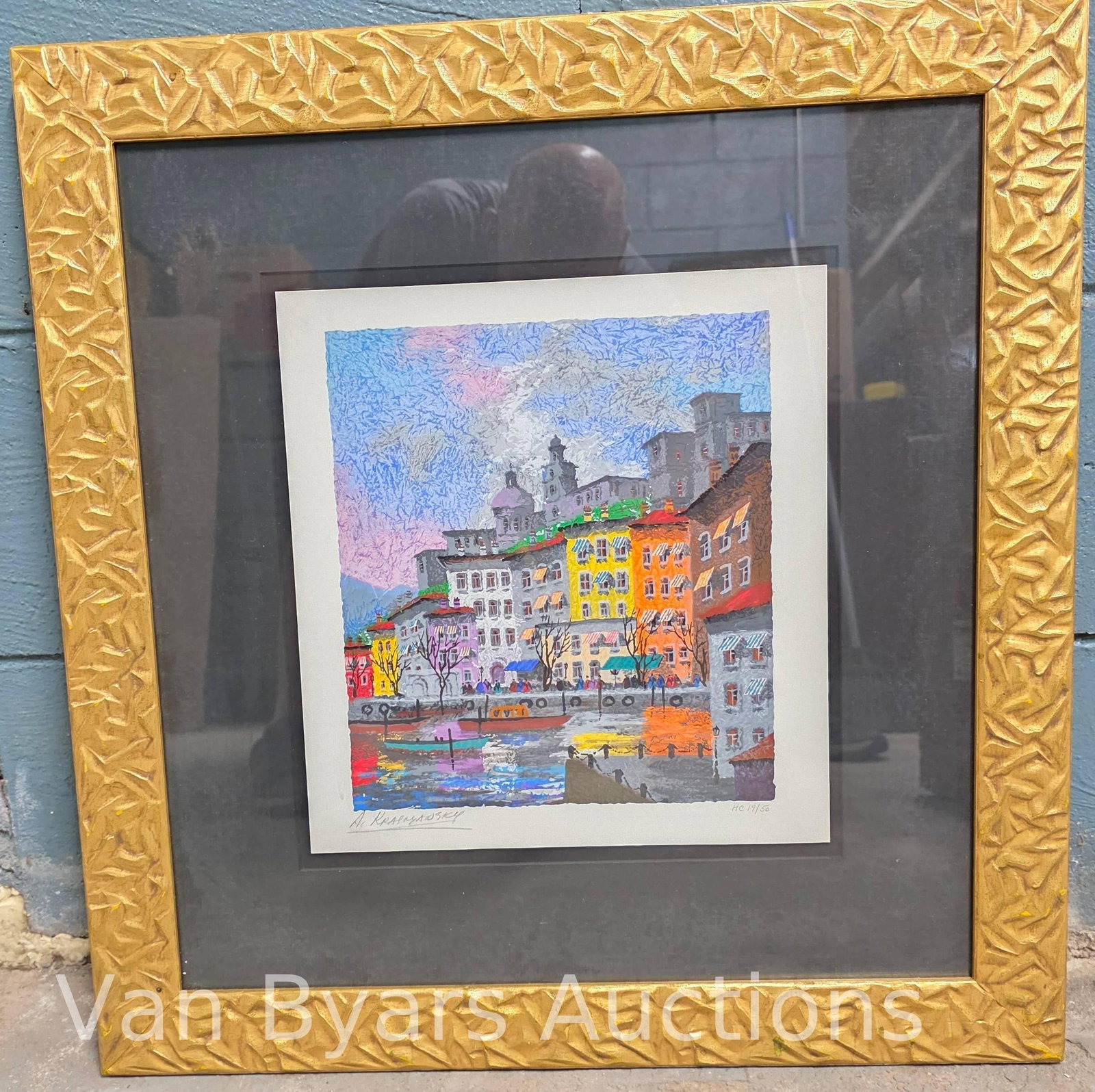 Anatole Krasnyansky Signed Serigraph, INV. 2147: Signed and numbered. Frame 22 5/8 x 21 5/8" x 0.5 inches