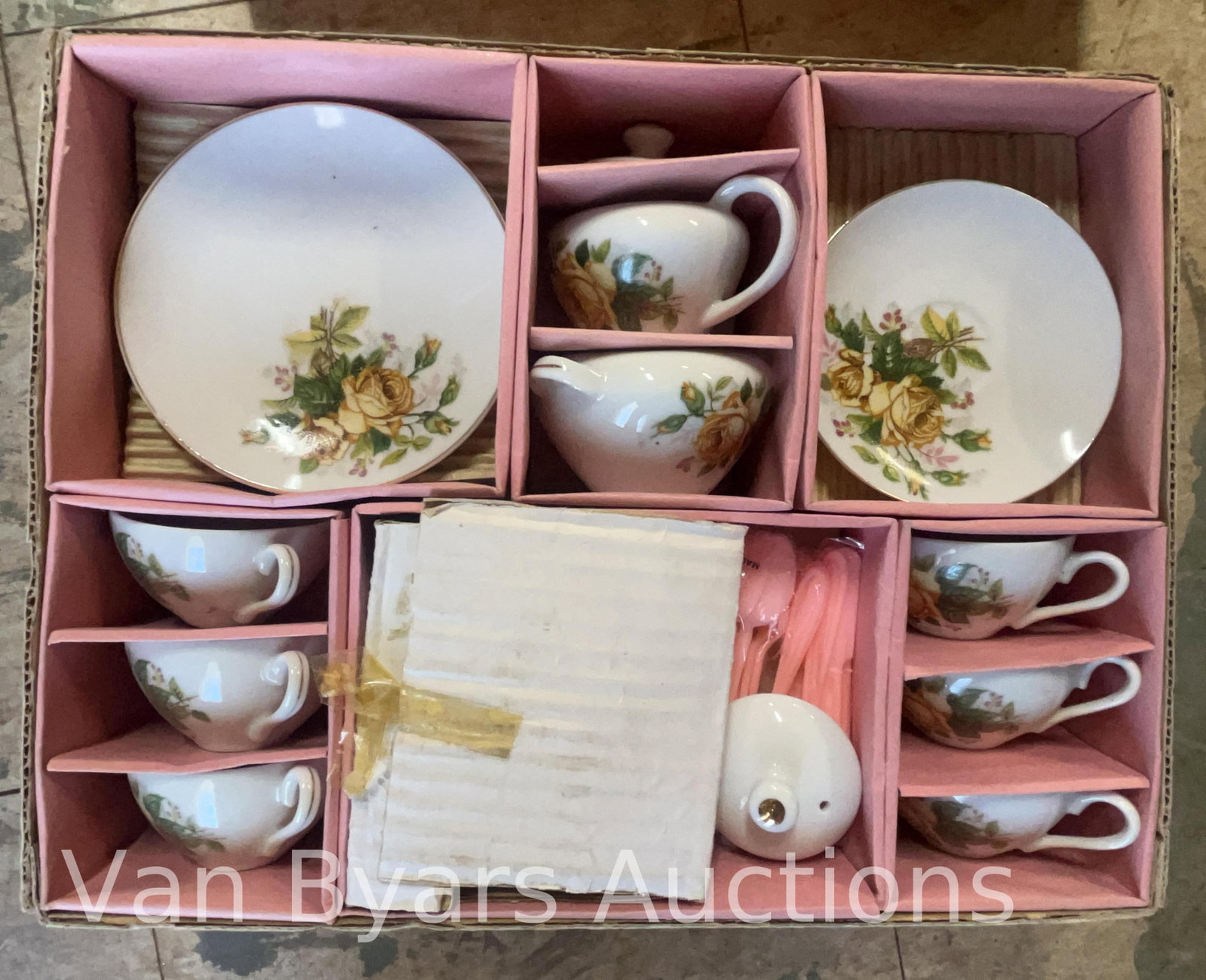 1960s Sears Porcelain Toy Tea Set with Musical Teapot, and other teas sets, INV. 2082 - 3