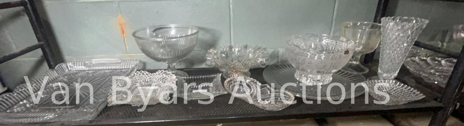 Assorted Glassware, Various Patterns, INV. 2081: Approx. height of vase 7 5/8".