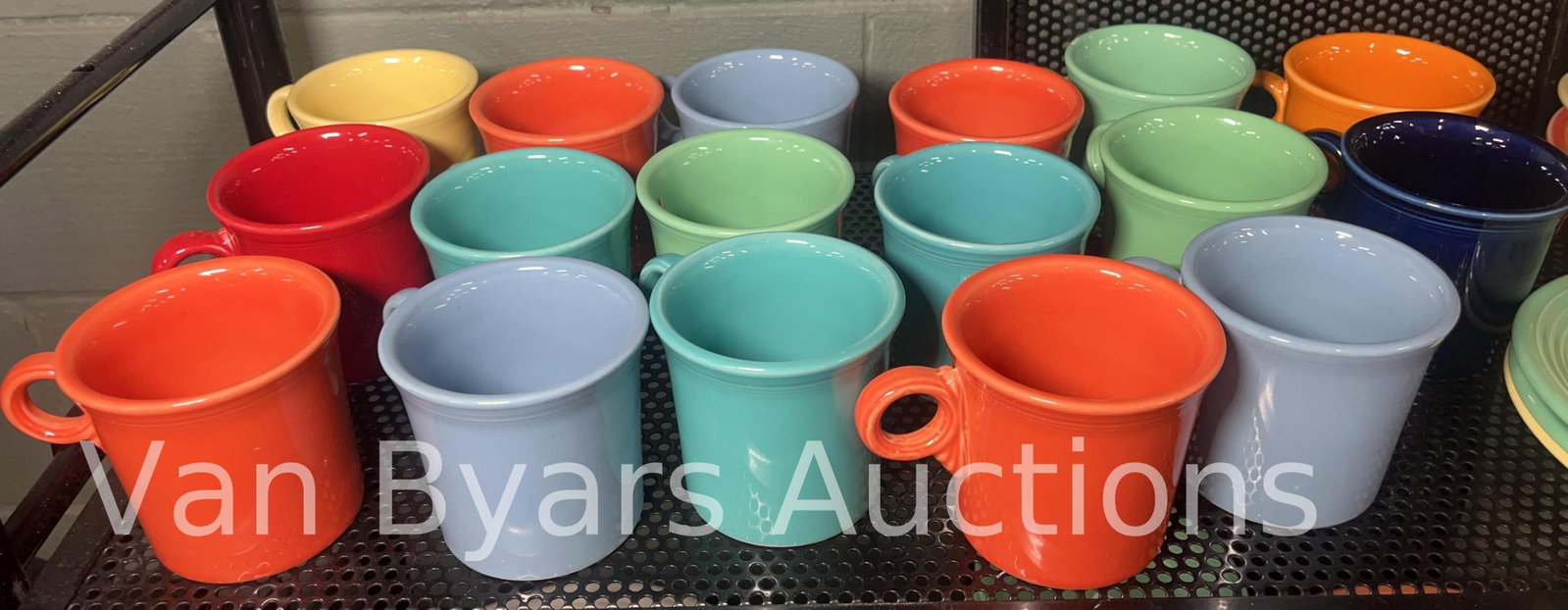 Homer Laughlin China HLC Fiesta Ware Set incl. Tom and Jerry Mugs, INV. 2071 - 2