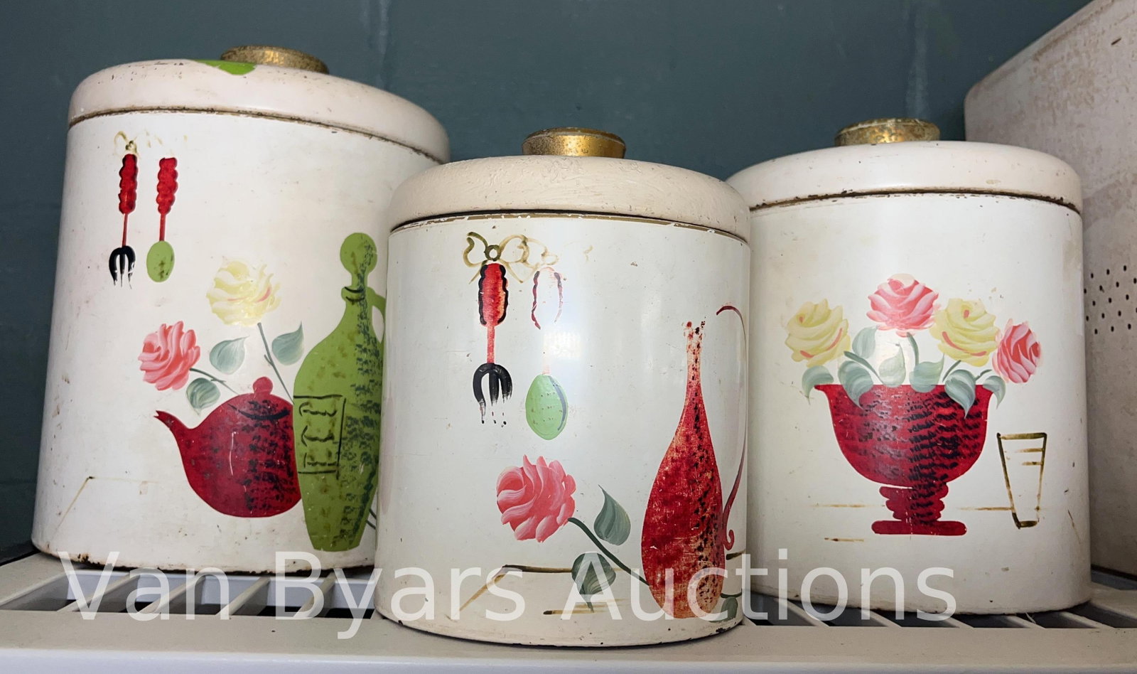 Ransburg Bread Box and Canister Set, Vintage, INV. 2064 - 3