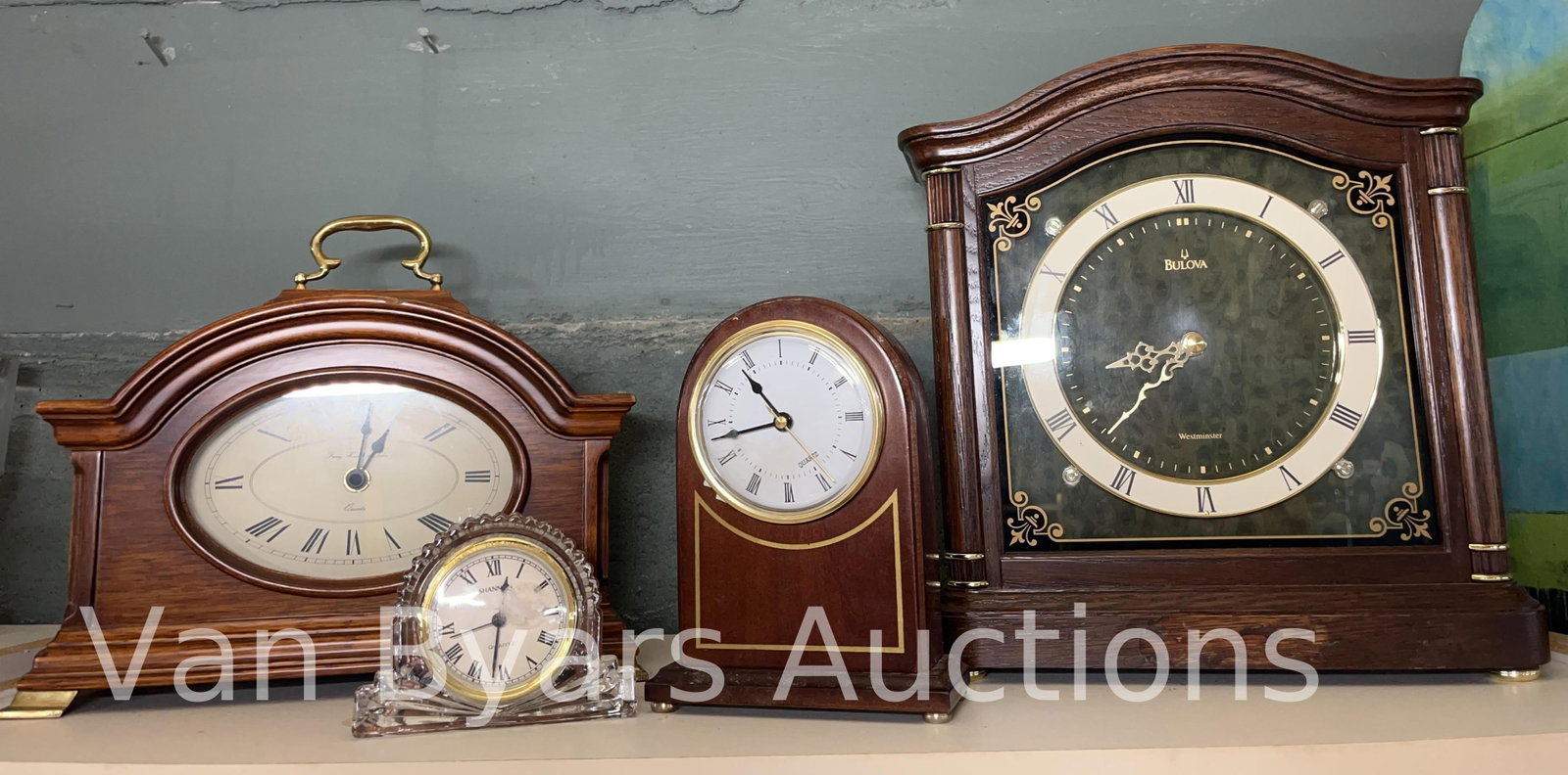 Assorted Clocks, INV. 2042: Approx. height of tallest 11 /2".
