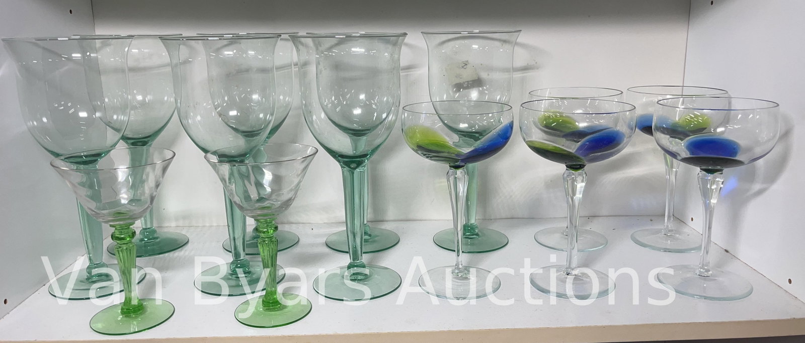 Assorted Glasses, INV. 2045: Approx. height of tallest 9 5/8".