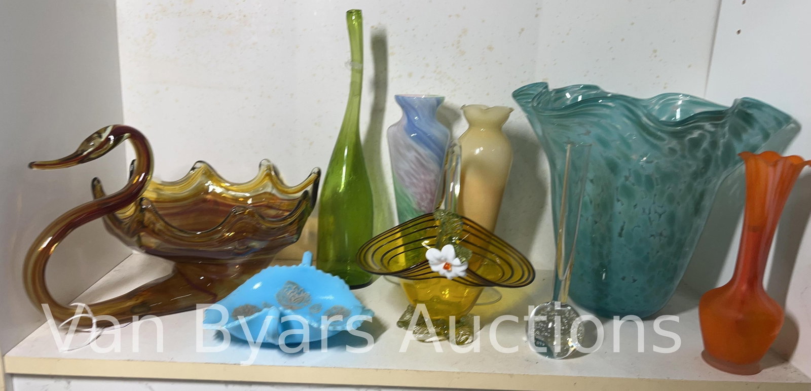 Assorted Art Glass, INV. 2047: Approx. height of tallest 9 1/4".