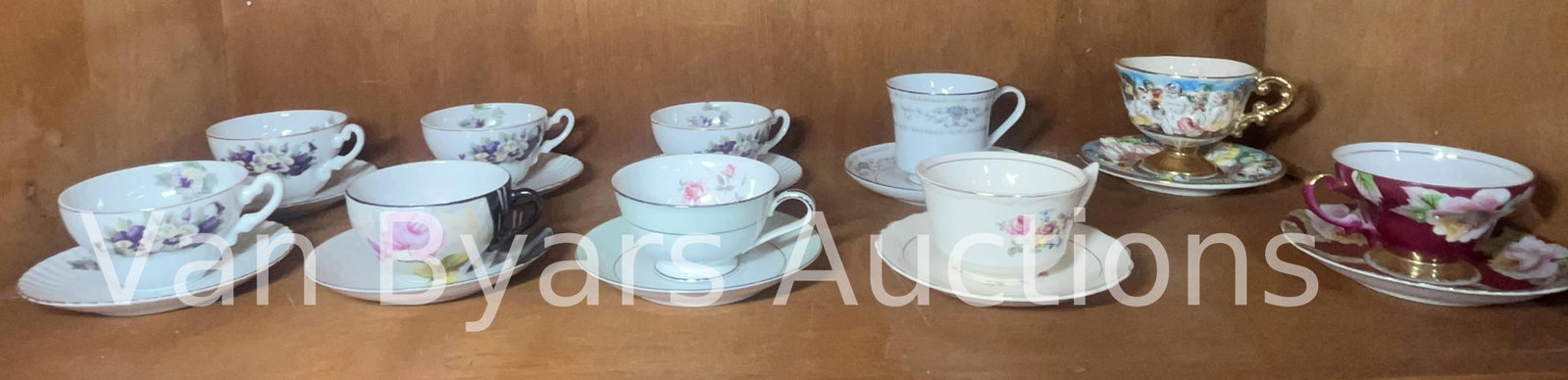 Assorted Tea Cups and Saucers, INV. 2089: Assorted Tea Cups and Saucers, INV. 2089