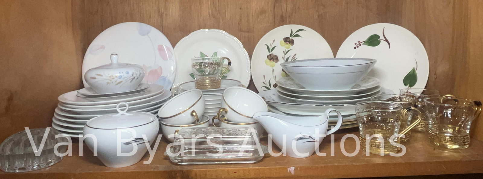 Assorted Servingware and Glassware, Various Patterns, INV. 2097 (1 of 3)