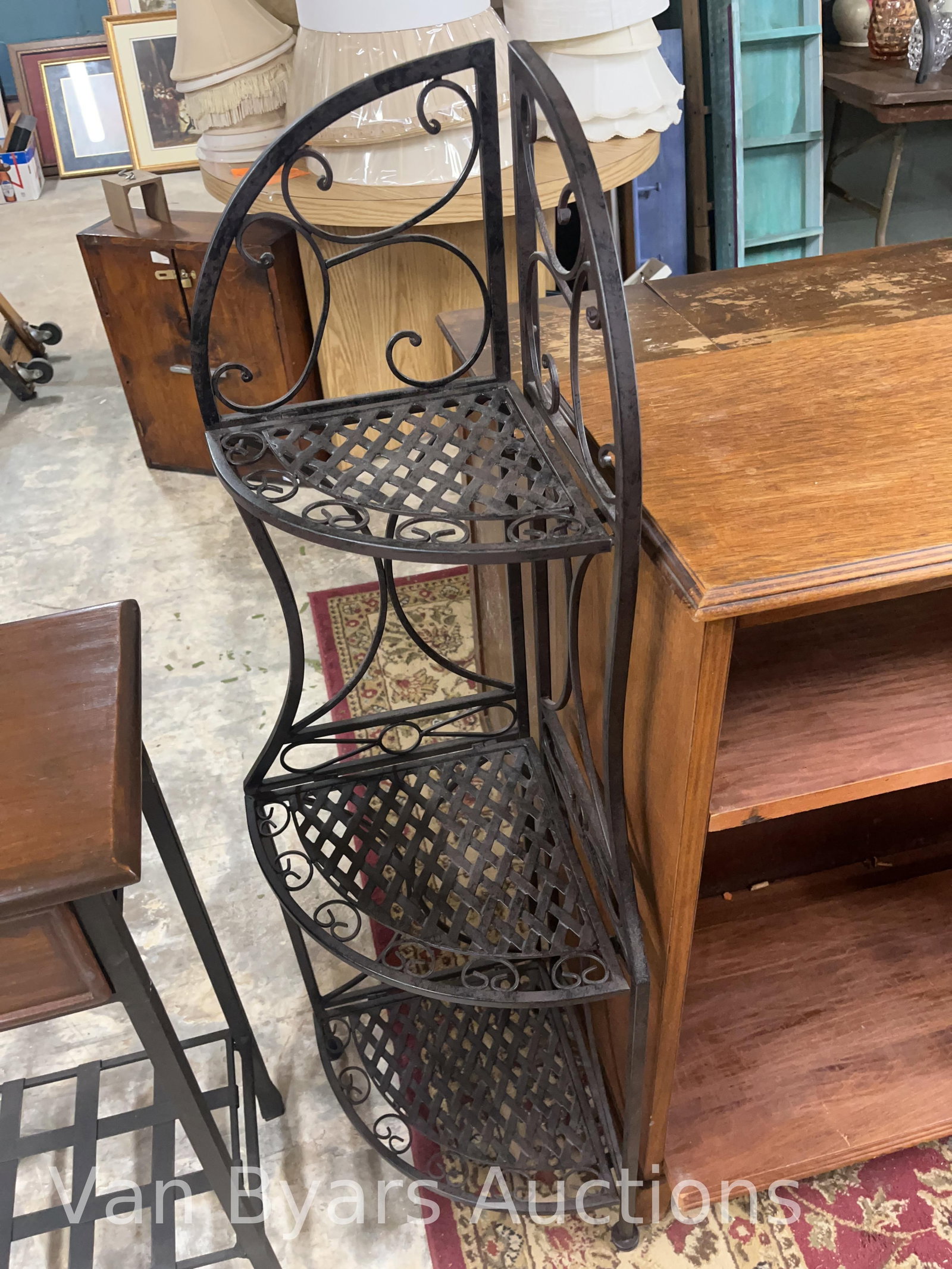 Two Furniture Items, INV. 4025: Tallest approx. 45 x 13 x 13 inches.