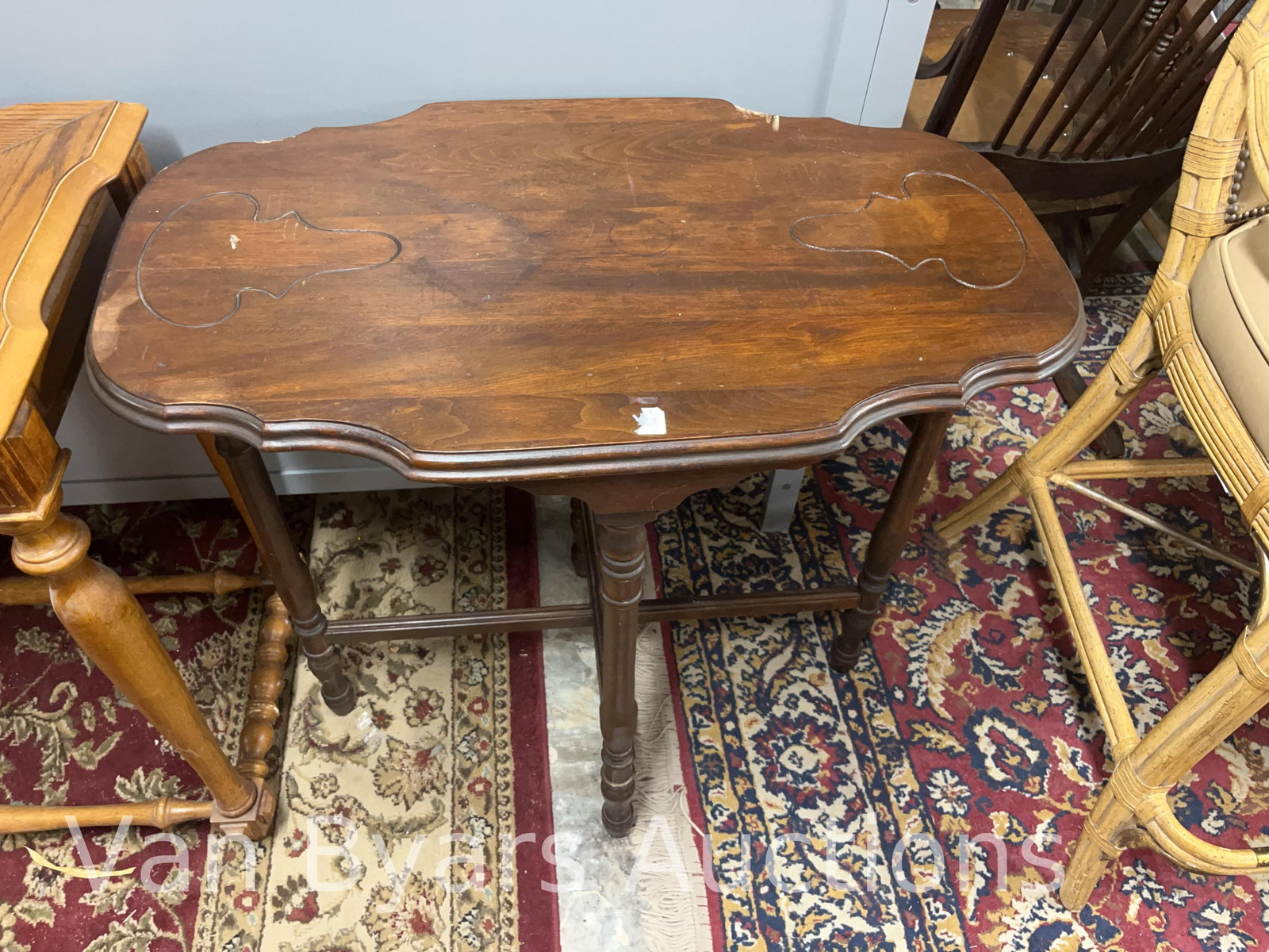 Console Table, INV. 4023: Approx. 30 x 30 x 18 inches.