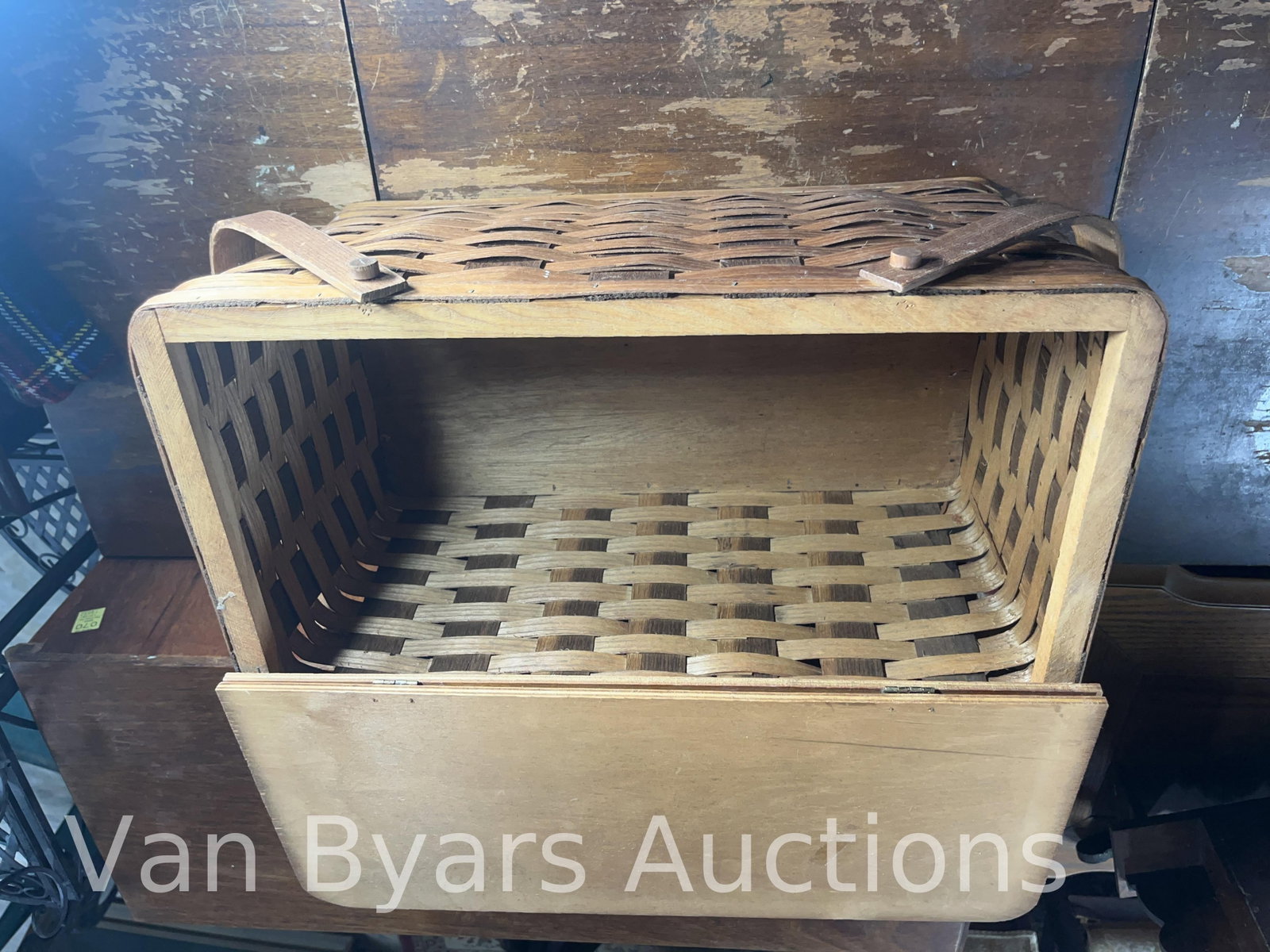 Winston Cigarettes Woven Basket and Two Picnic Style Baskets, INV. 4044 - 3