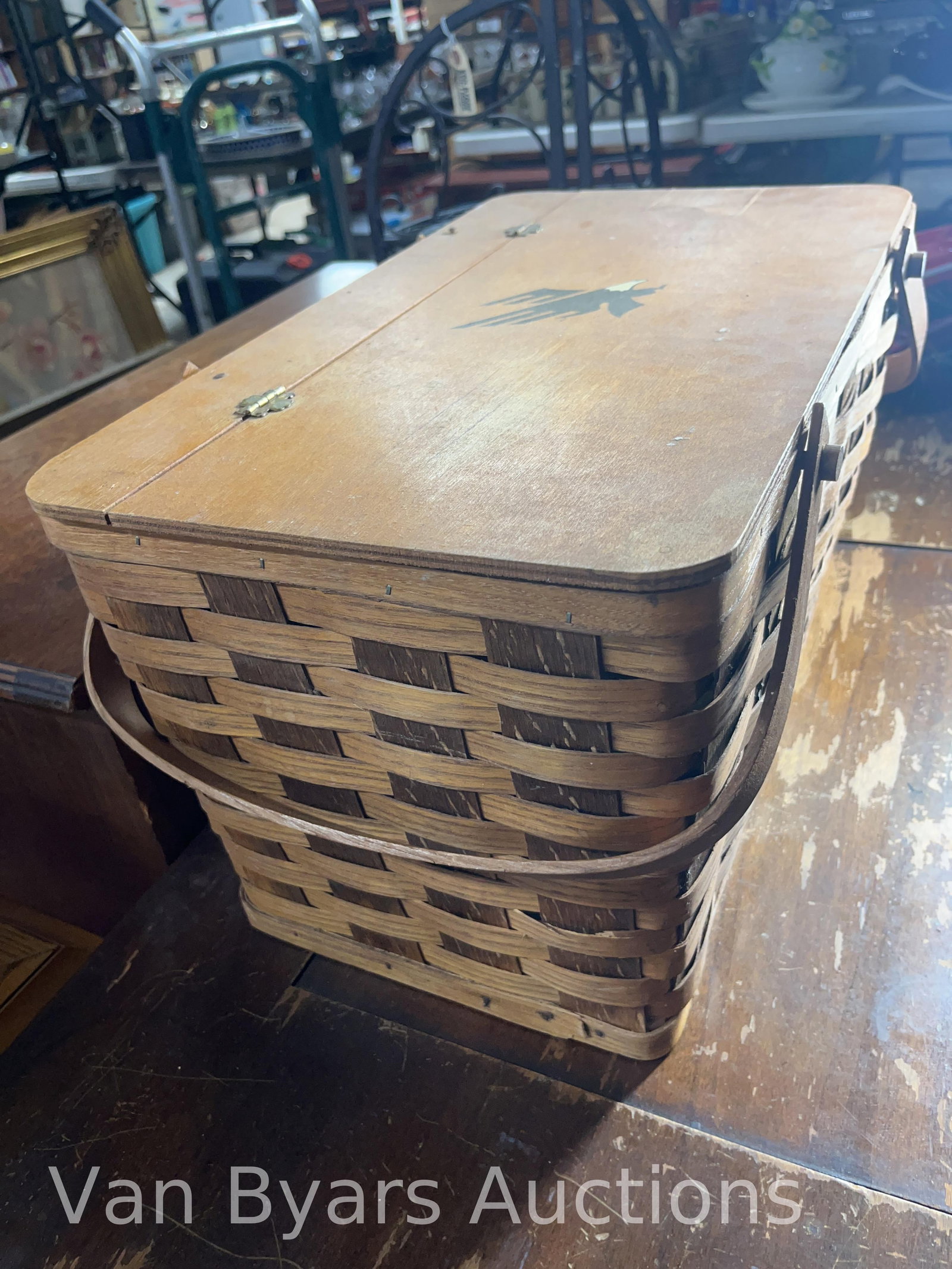 Winston Cigarettes Woven Basket and Two Picnic Style Baskets, INV. 4044 - 4