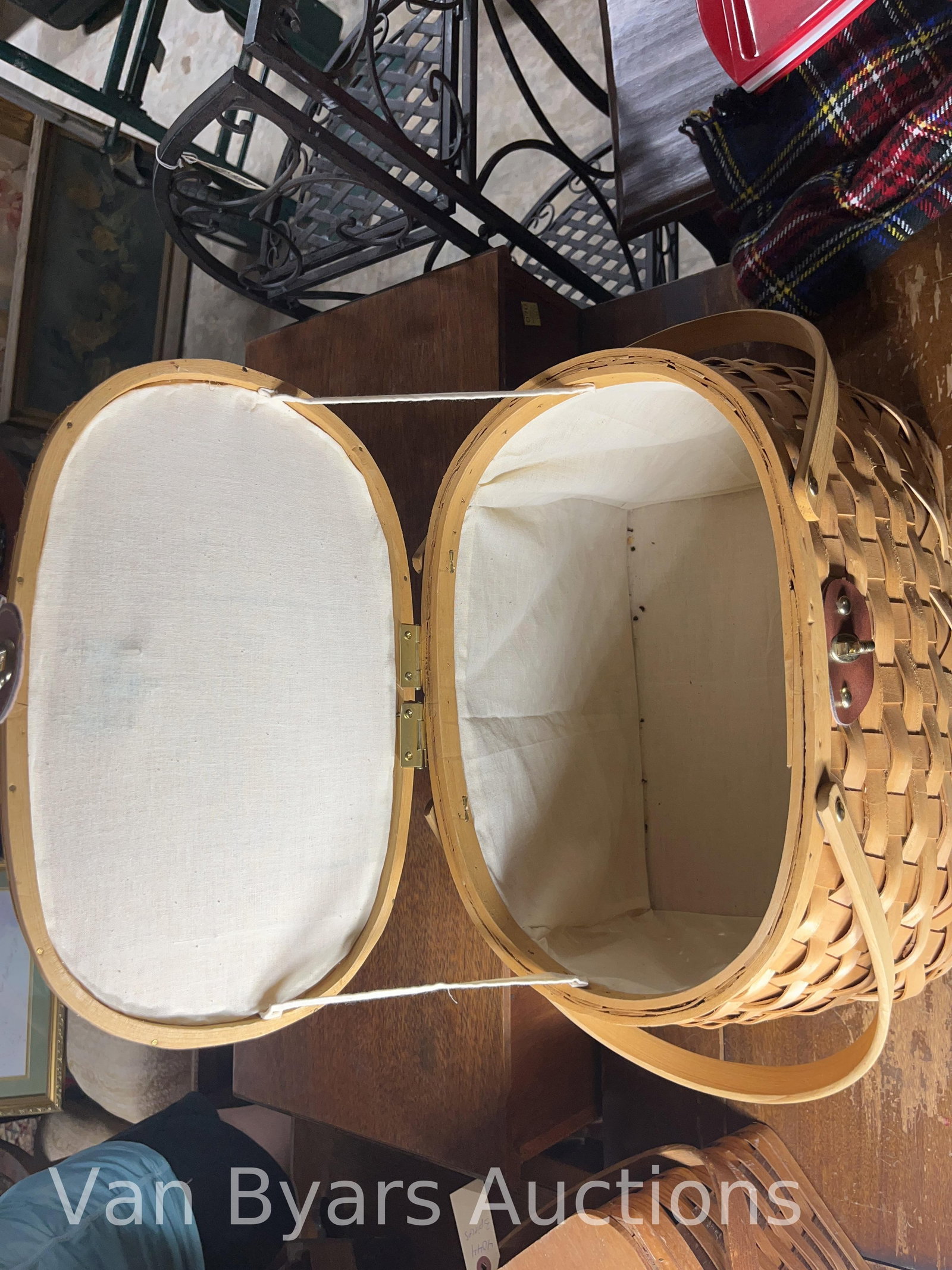 Winston Cigarettes Woven Basket and Two Picnic Style Baskets, INV. 4044 - 6