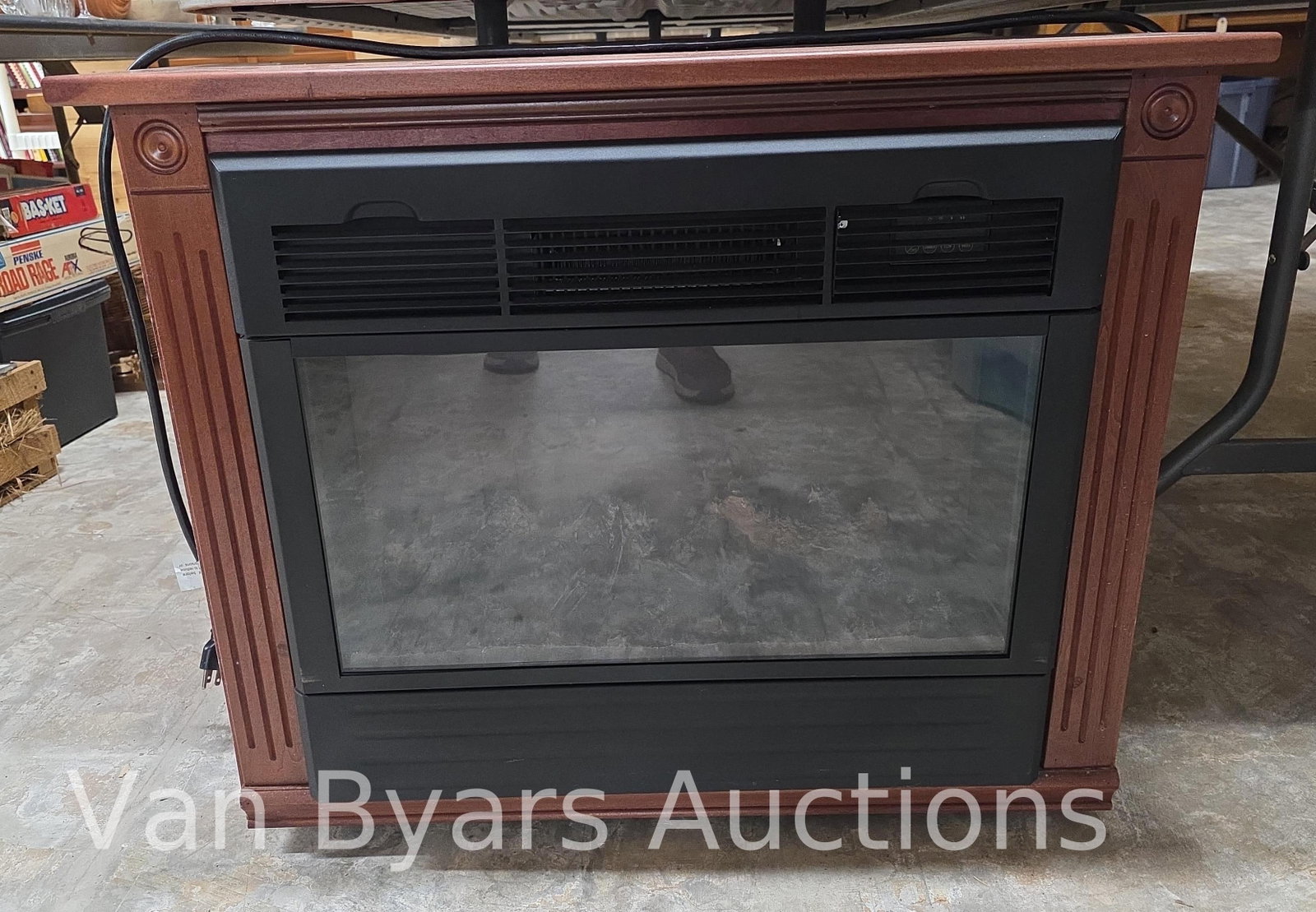 Electric "Fireplace" Heater, INV. 2194: Approx. 25.5 x 31.75 x 11.5 inches.