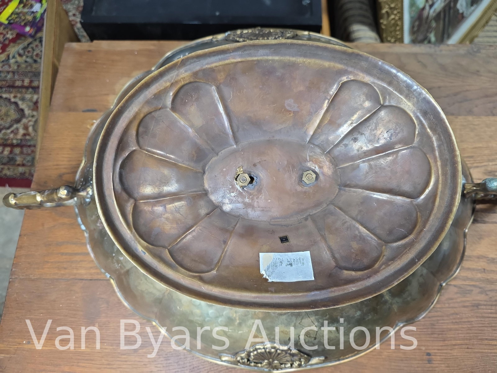 Style of Maitland Smith copper centerpiece, hand hammered, INV. 2326 - 3