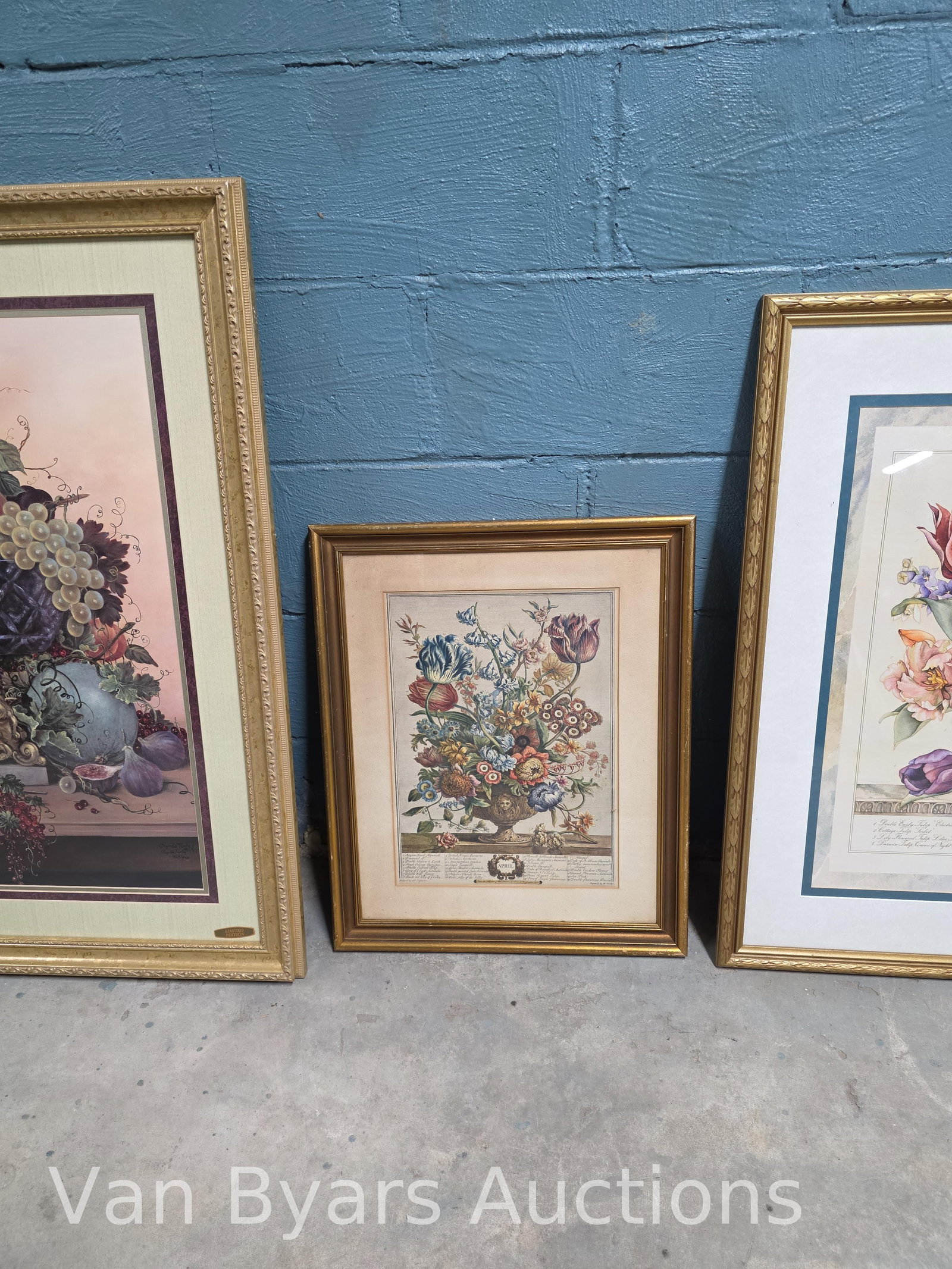 Three Floral Scenes, incl. GlyndaTurley, INV. 2161 - 3