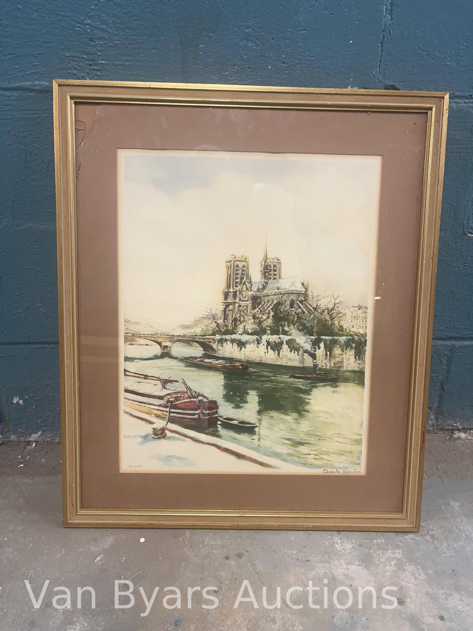 Signed Charles Martin Print, INV. 2267: Signed to lower right. Approx. 26 x 22 x 0.75 inches.