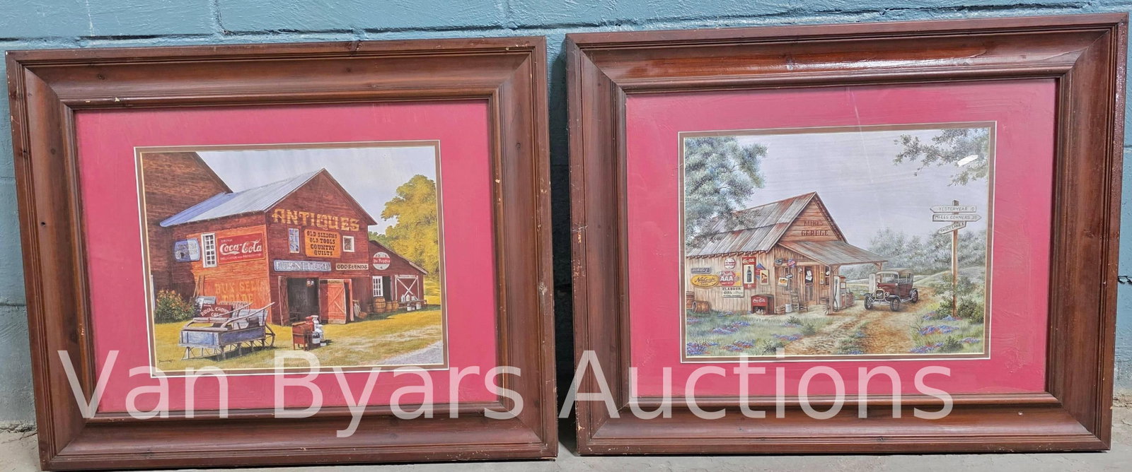 Two Antique Store Prints, INV. 2150: Frame 24.25 x 30.25 (each).