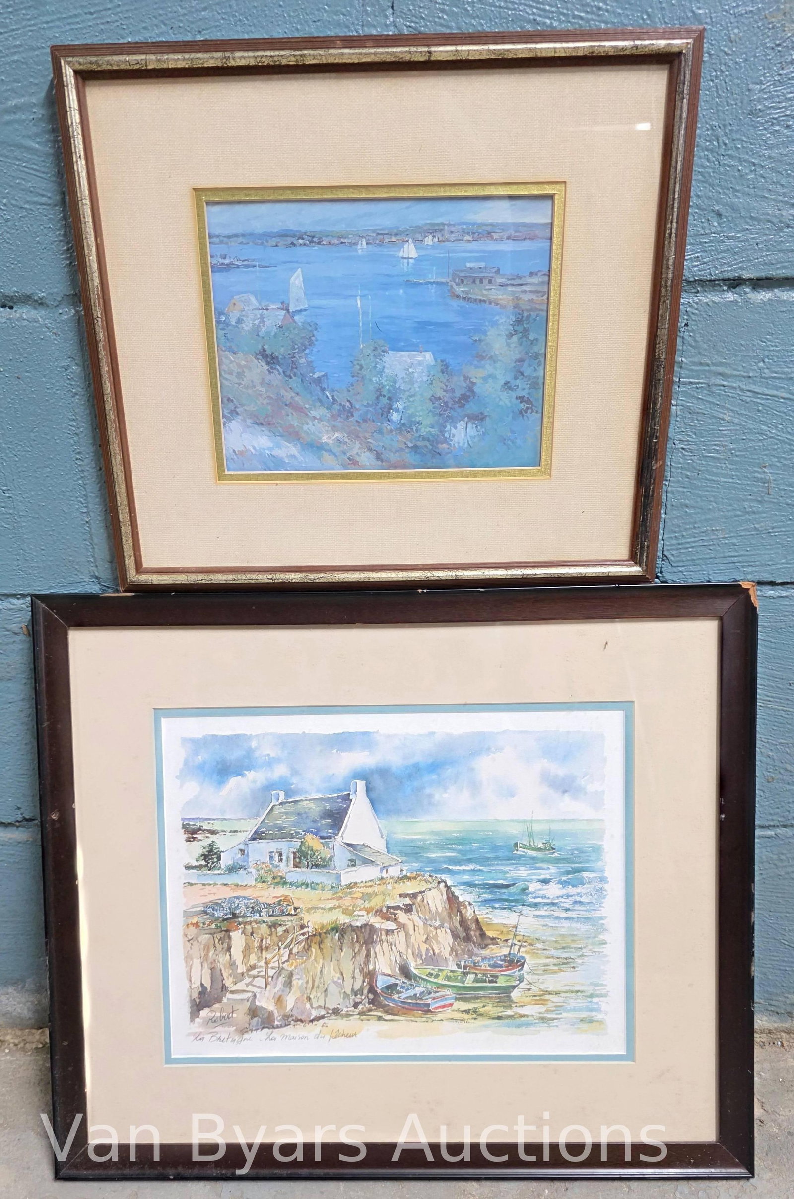 Two Maritime Scene Artworks, INV. 2148: Largest frame 17.5 x 20.75