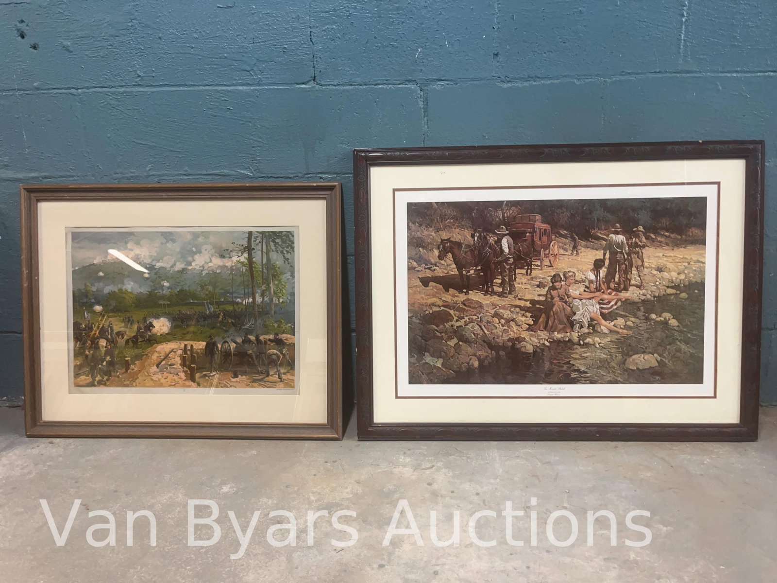 Two American Scene Prints, INV. 2256: Largest approx. 27 x 37 x 1 inches.