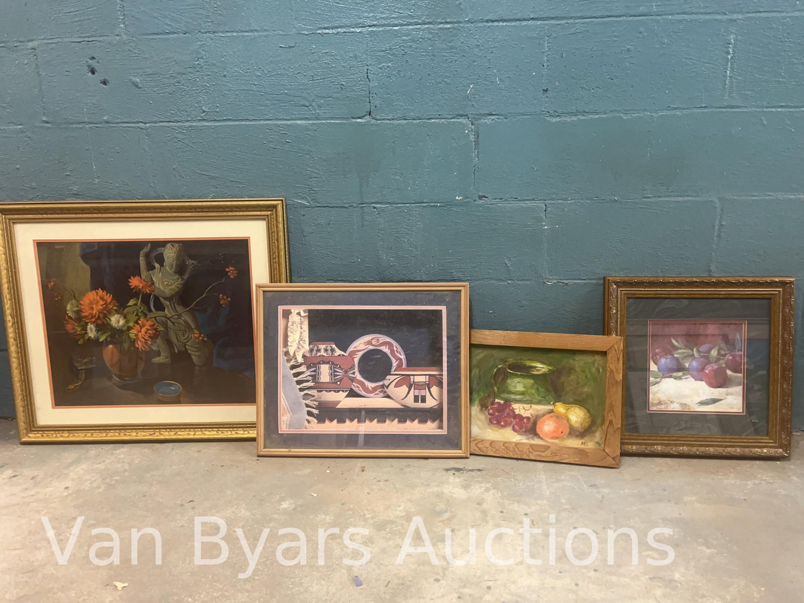 Four Assorted Still Life Artworks, INV. 2280: Largest approx. 25.25 x 19 x 1 inches.