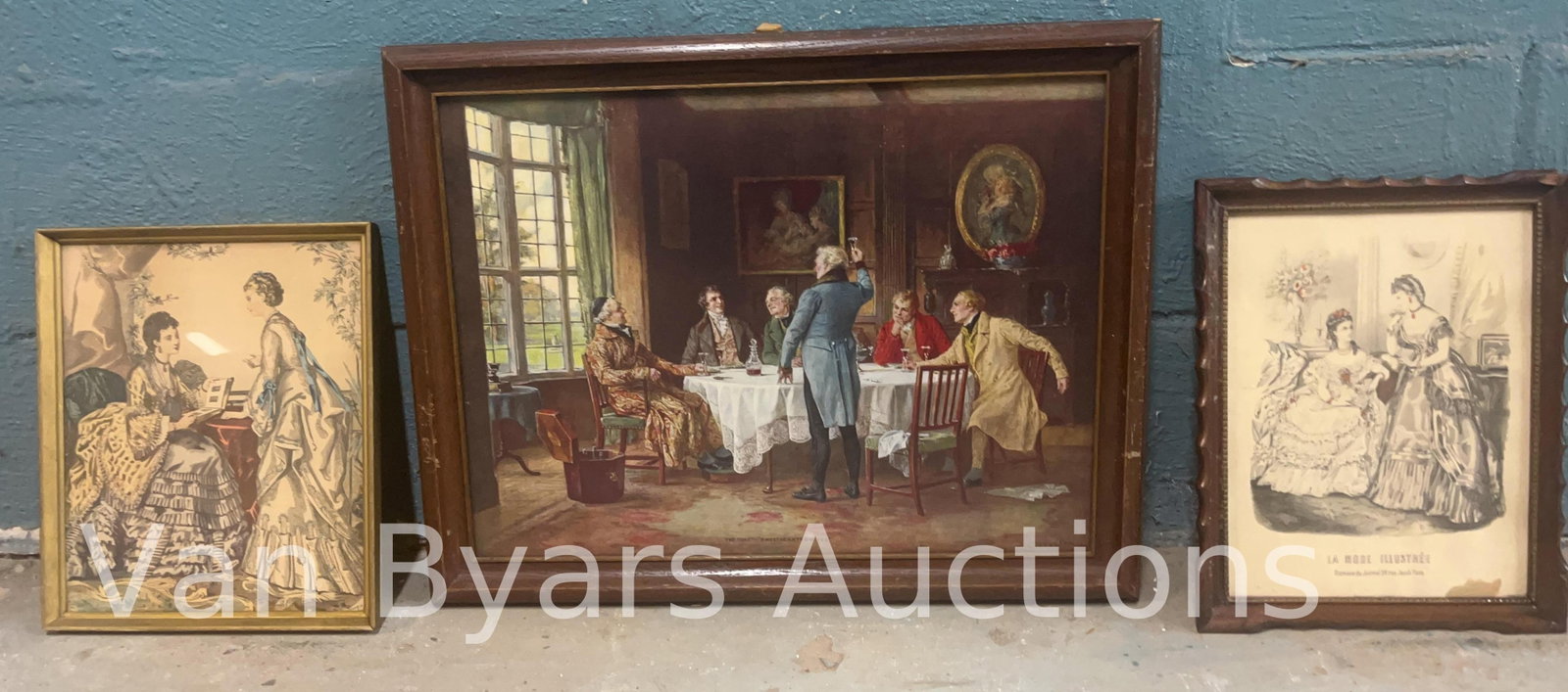 Three Assorted Artworks, INV. 2281: Largest approx. 18 x 22.5 x 1 inches.
