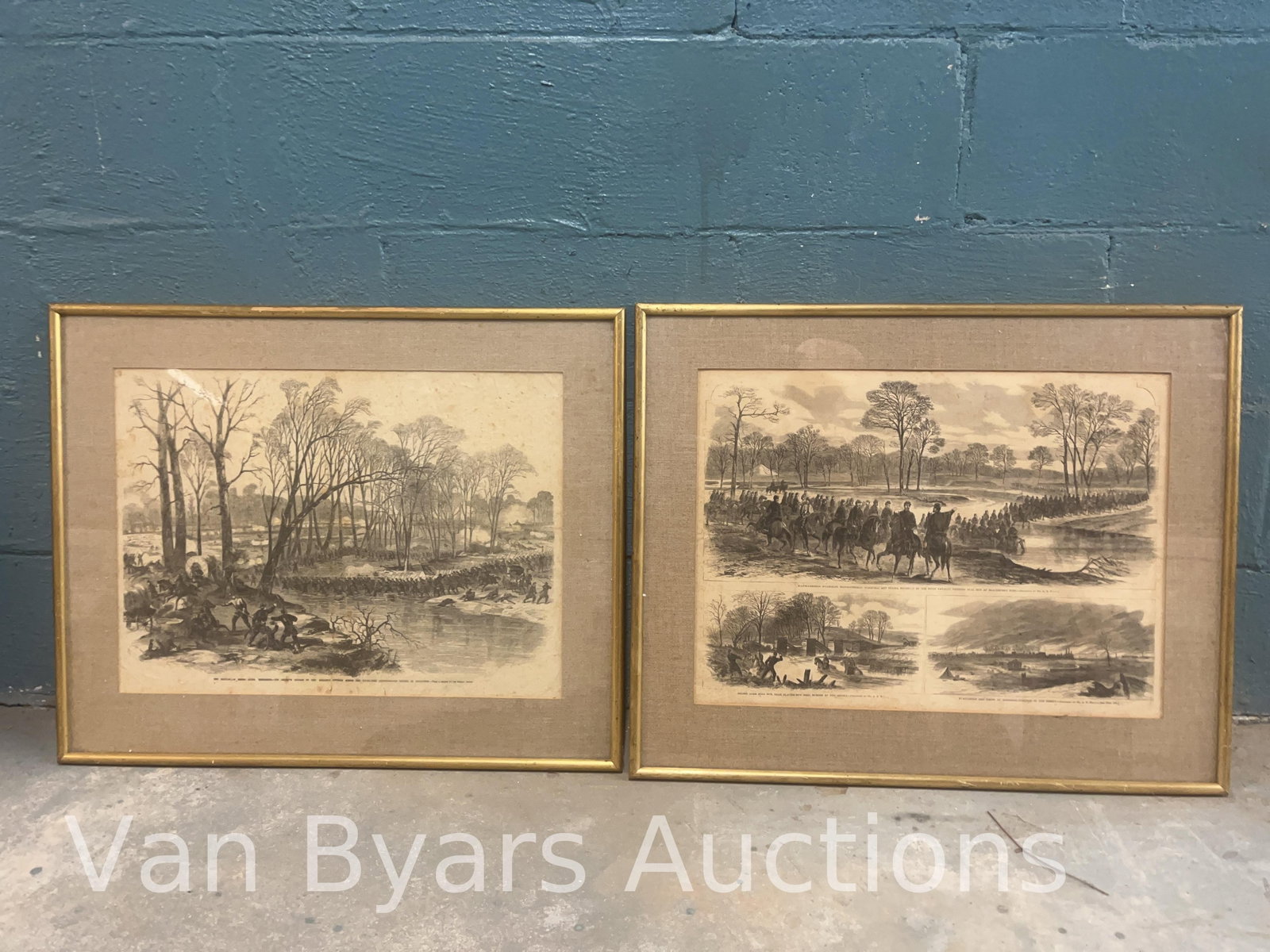 Two Framed Artworks, INV. 2284: Both approx. 22 x 26.5 x 1 inches.