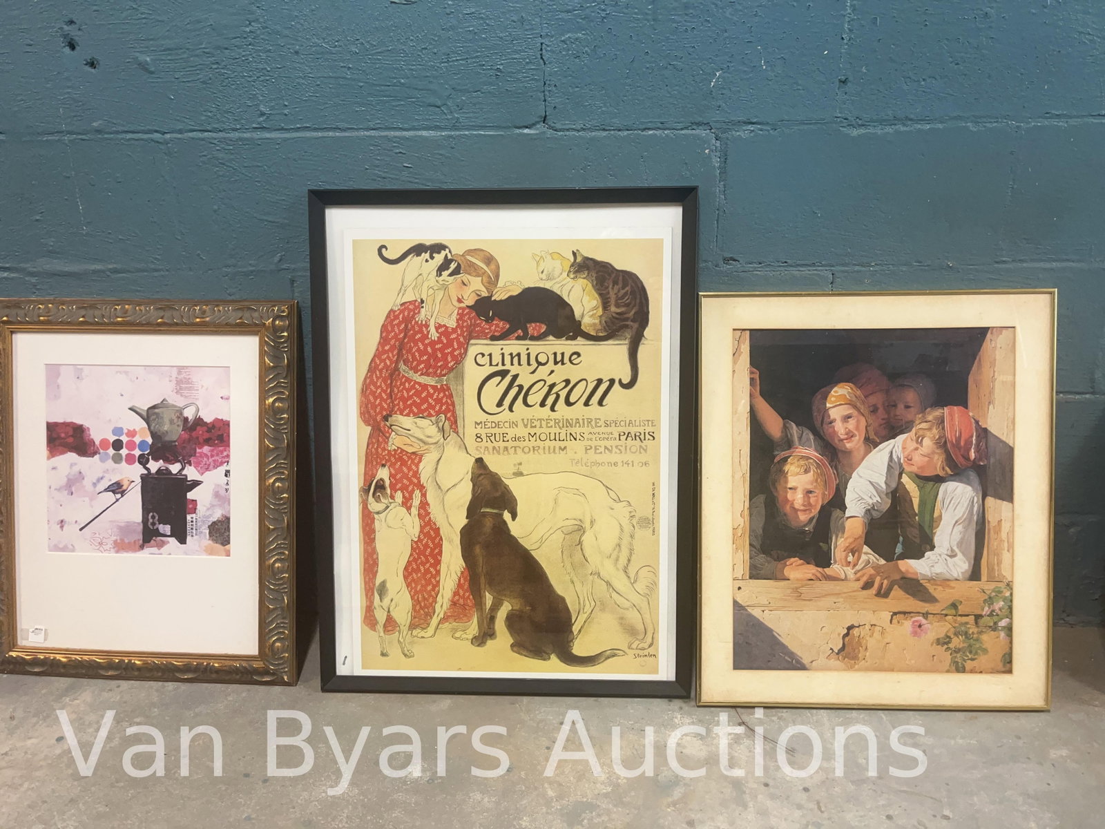 Three Assorted Artworks, INV. 2285: Largest approx. 30 x 22.5 x1 inches
