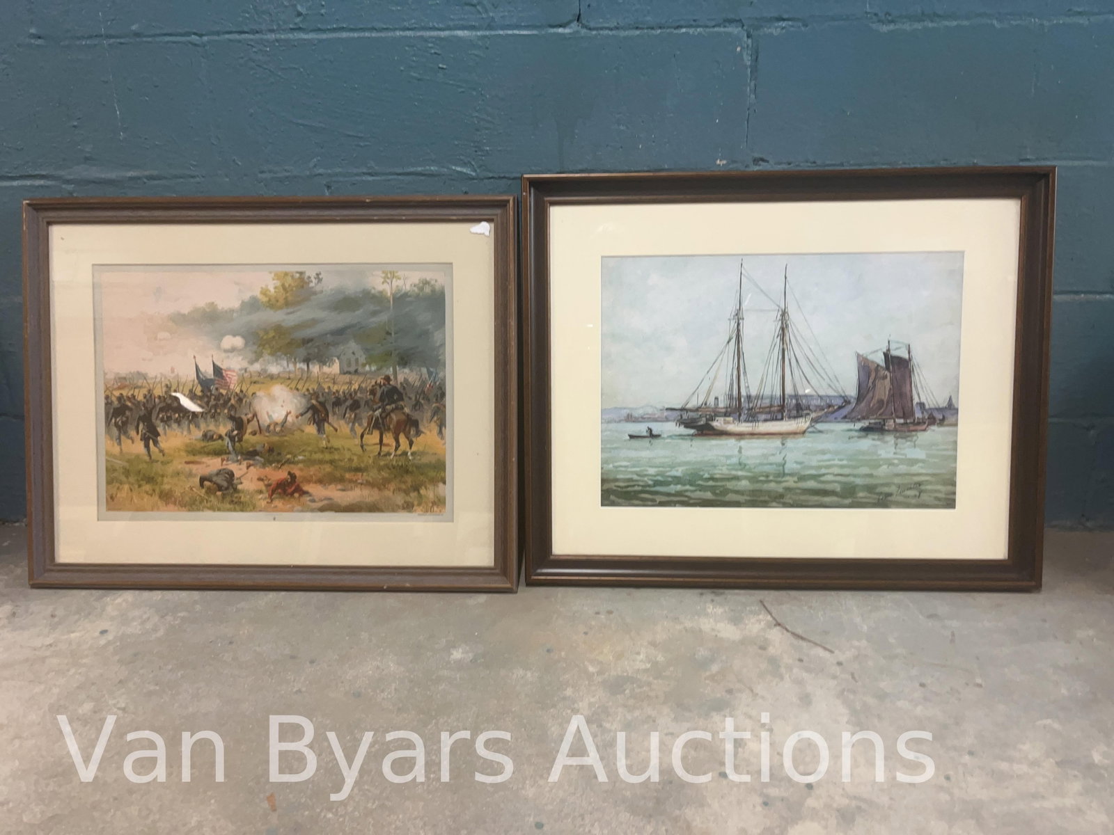 Two Framed Artworks, INV. 2286: Largest approx. 25 x 31 x 1 inches
