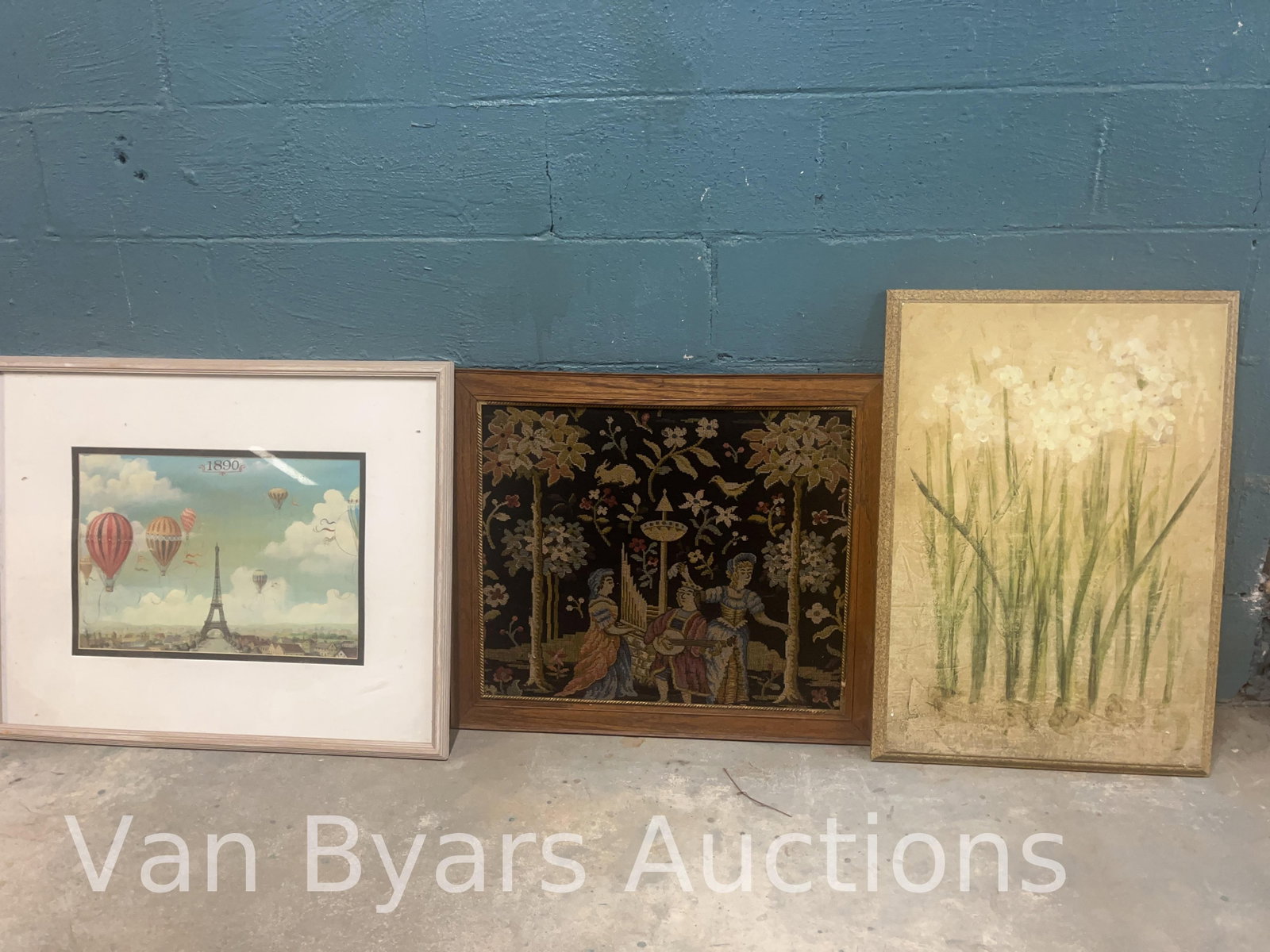 Three Assorted Framed Items, INV. 2290: Largest approx. 26 x 32 x 1 inches.