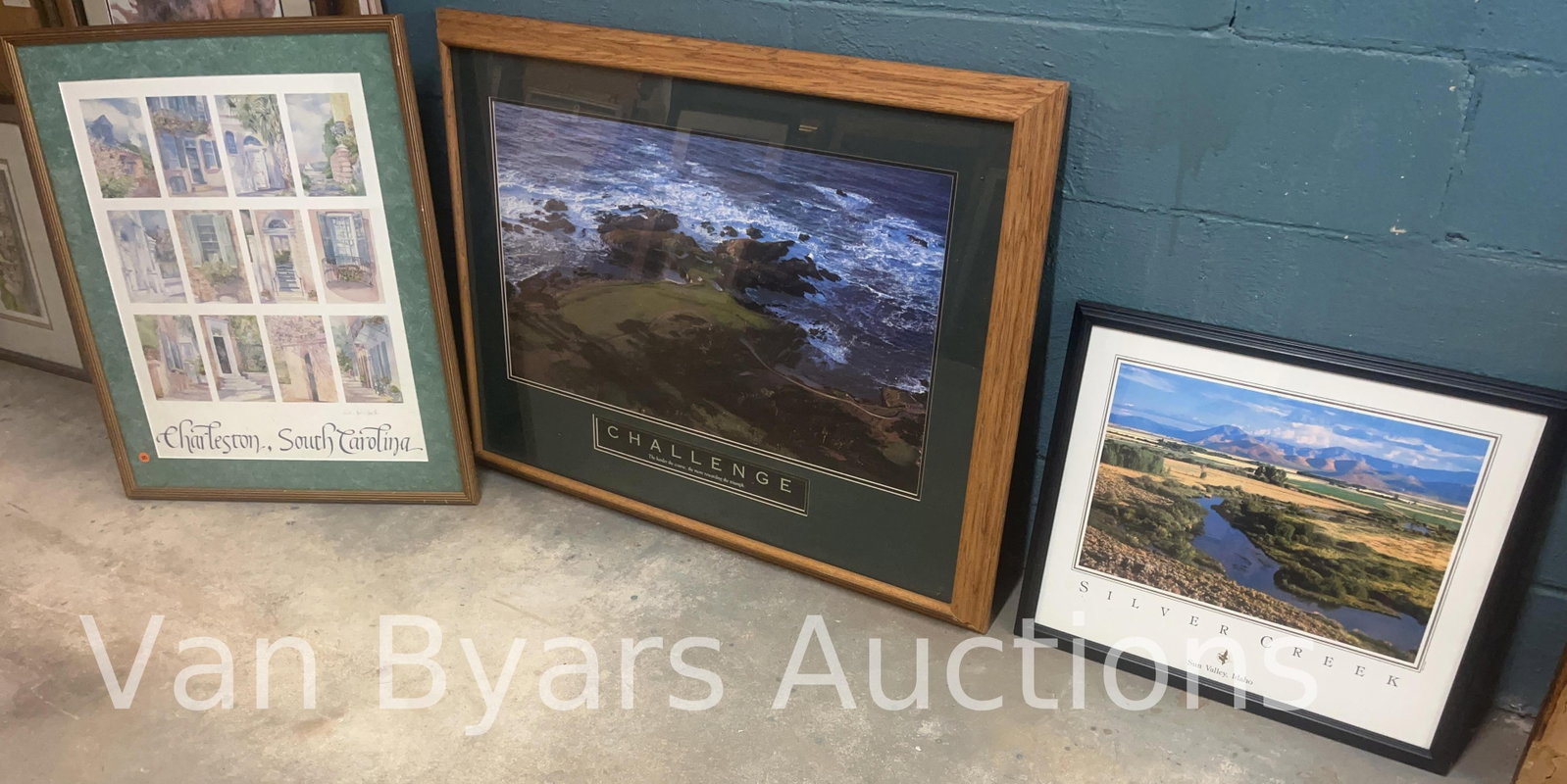Three Framed Posters, INV. 2299: Largest approx. 31 x 40 x 2.5 inches.