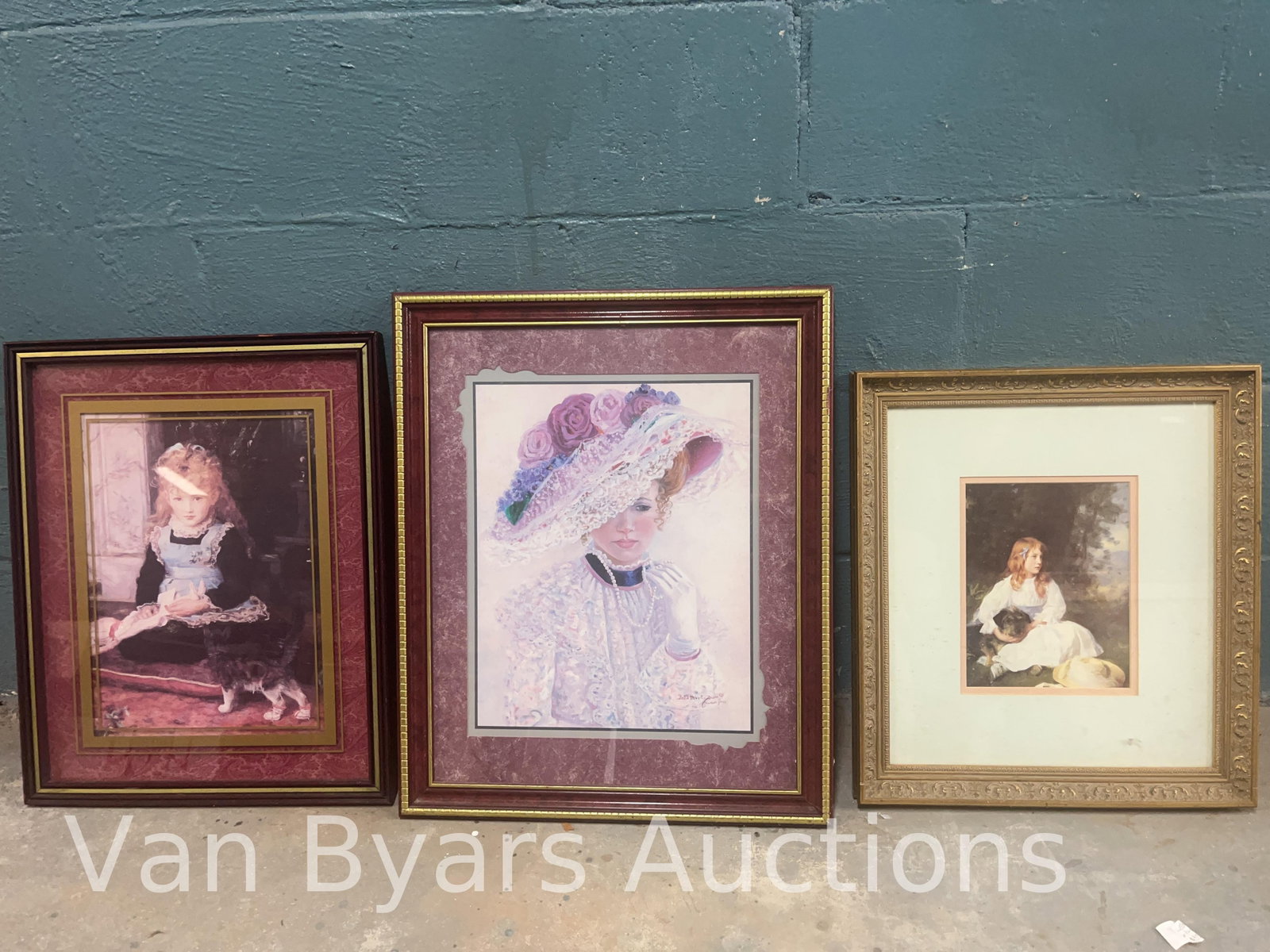 Three Assorted Female Framed Artworks, INV. 2279: Largest approx. 22.5 x 18.5 x 1 inches.