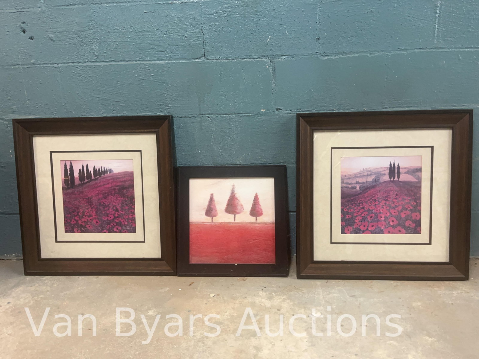Three Contemporary Artworks, INV. 2276: Largest approx. 25 x 24.5 x 1.5 inches.