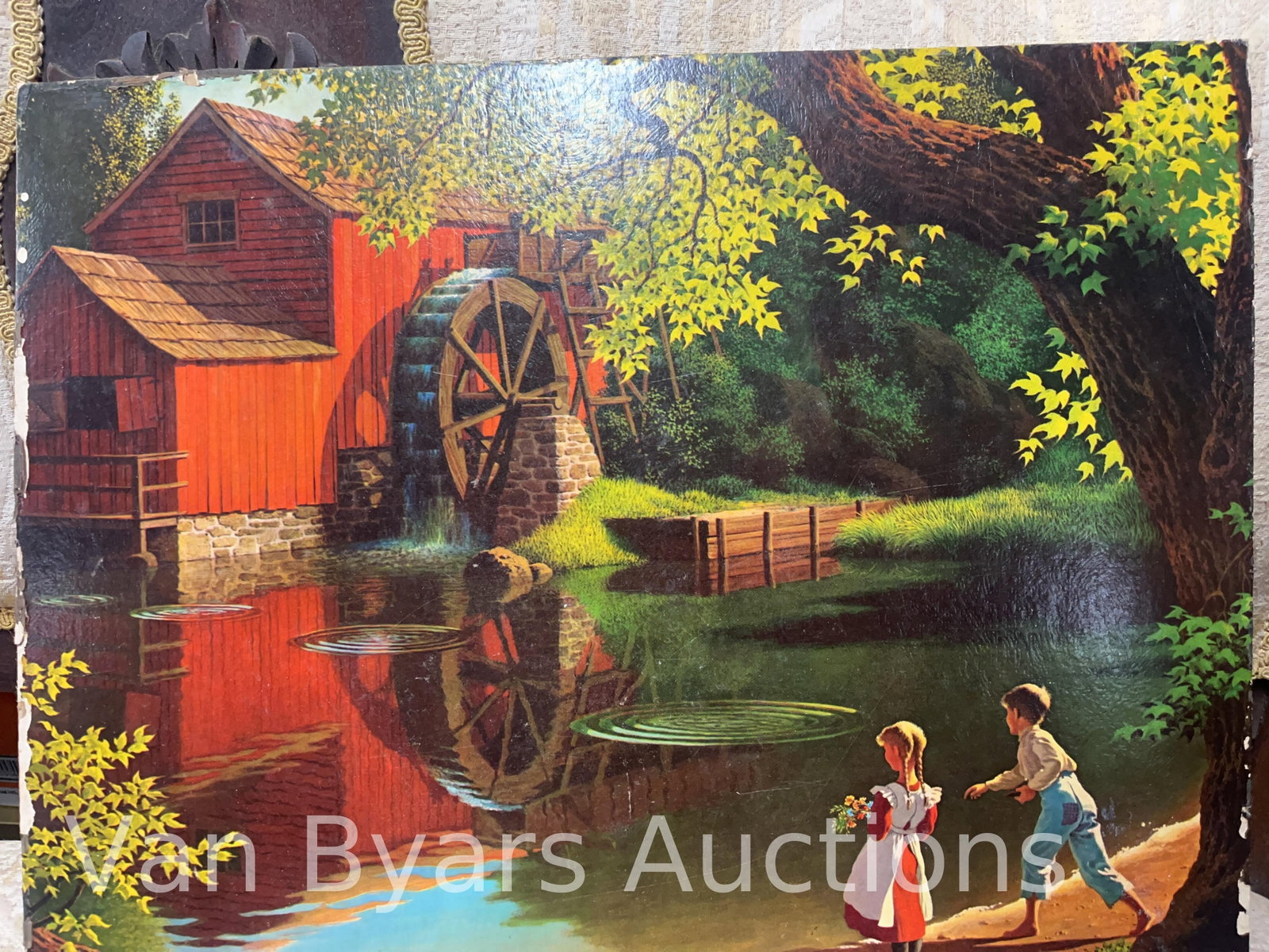Paul Detlefsen Old Mill Stream, INV. 2174: Approx. 16 x 20 x 0.25 inches.