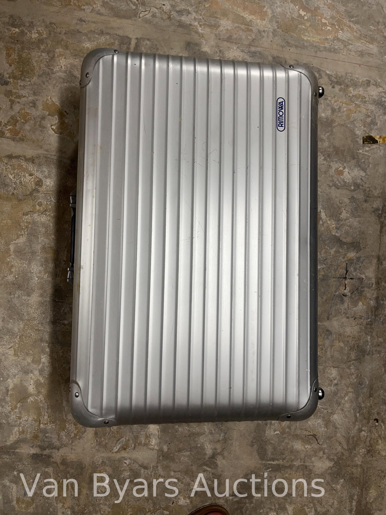 Vintage Rimowa Silver Integral Aluminum Suitcase, 2223: Vintage Rimowa Silver Integral Aluminum Suitcase, 2223