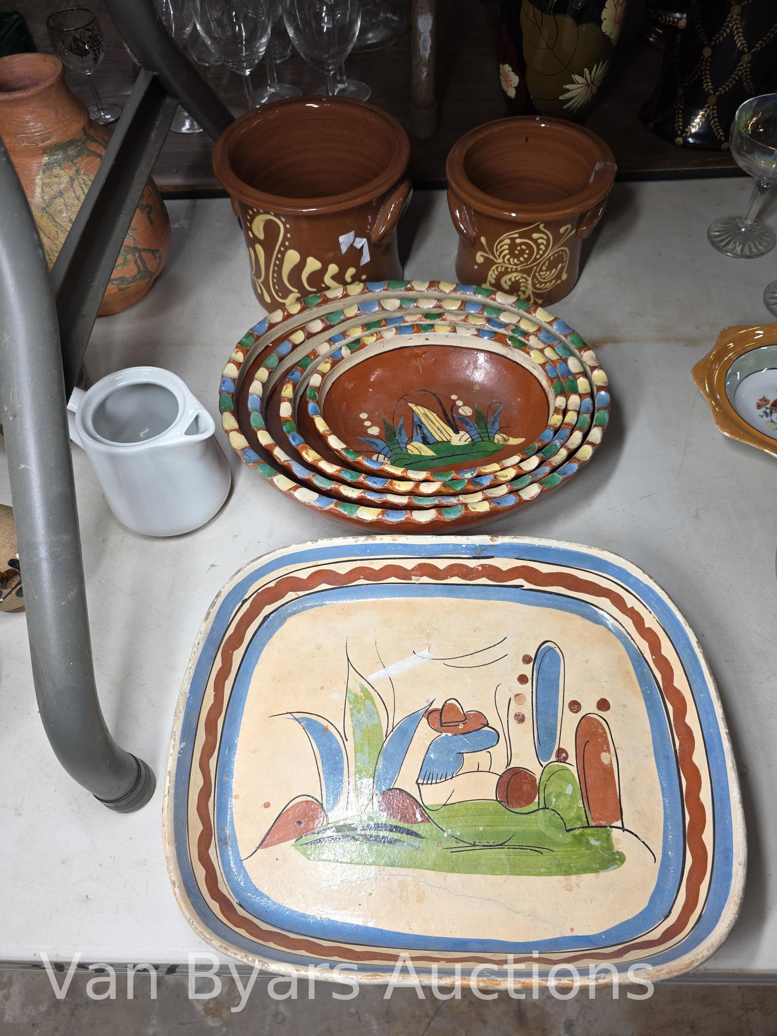 12 Pieces including Mexican Pottery, INV. 2312 (1 of 3)